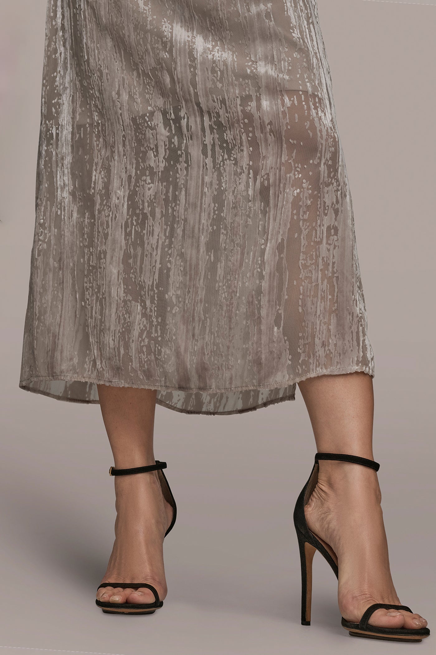 SLEEVELESS BURNOUT A-LINE DRESS VIEW 7 | Event Dressing