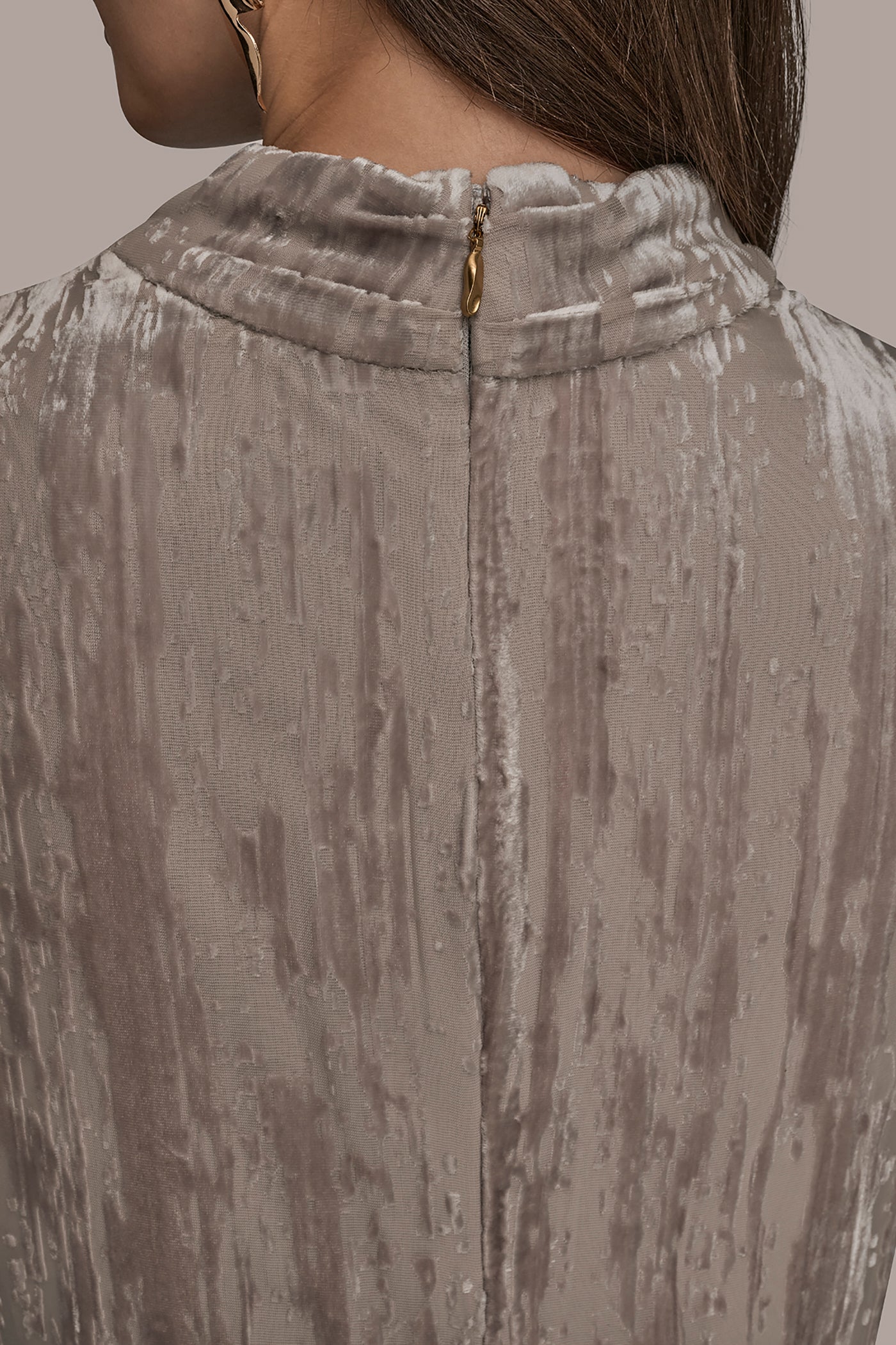 SLEEVELESS BURNOUT A-LINE DRESS VIEW 6 | Event Dressing