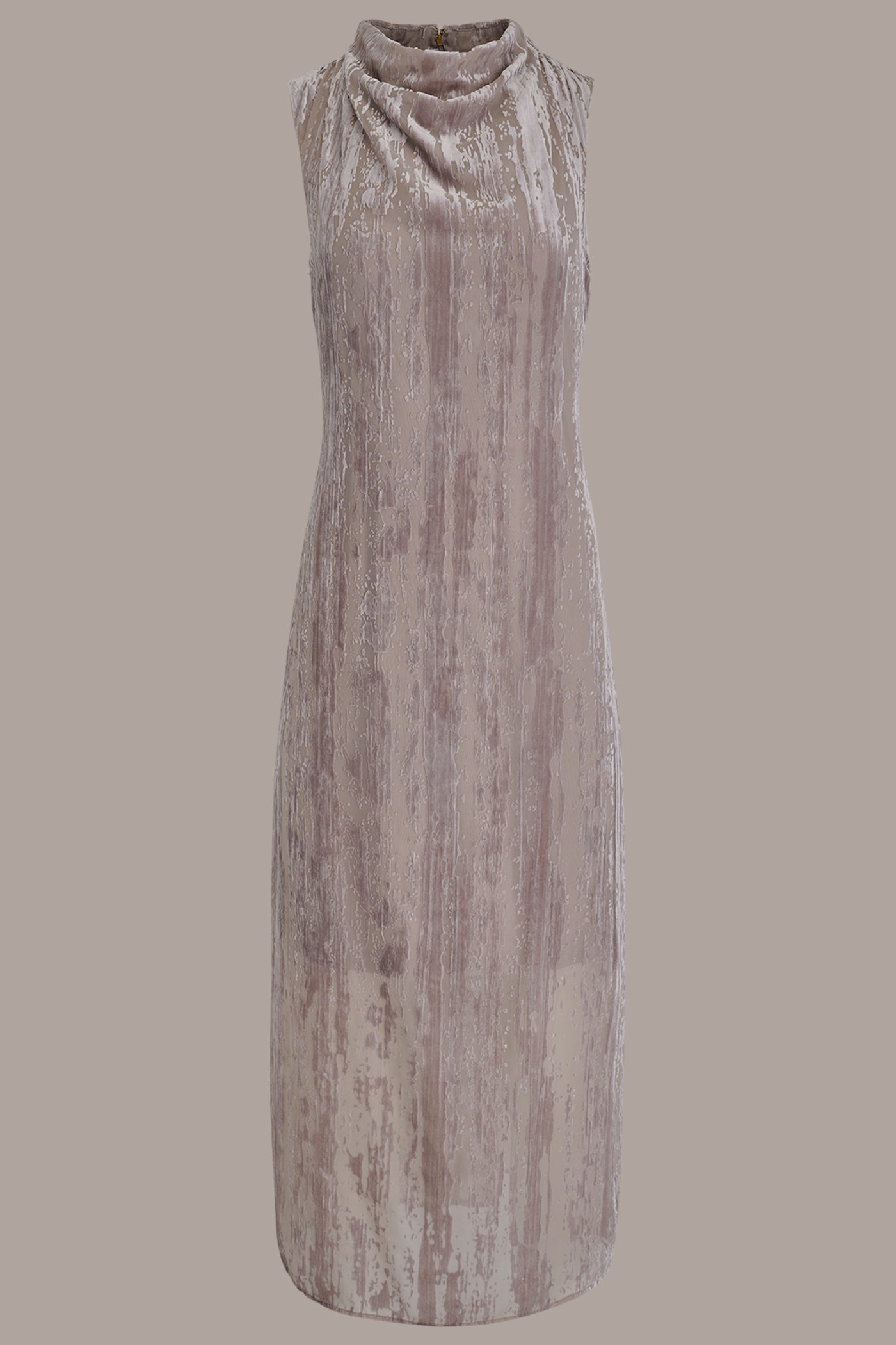 SLEEVELESS BURNOUT A-LINE DRESS VIEW 9 | Event Dressing