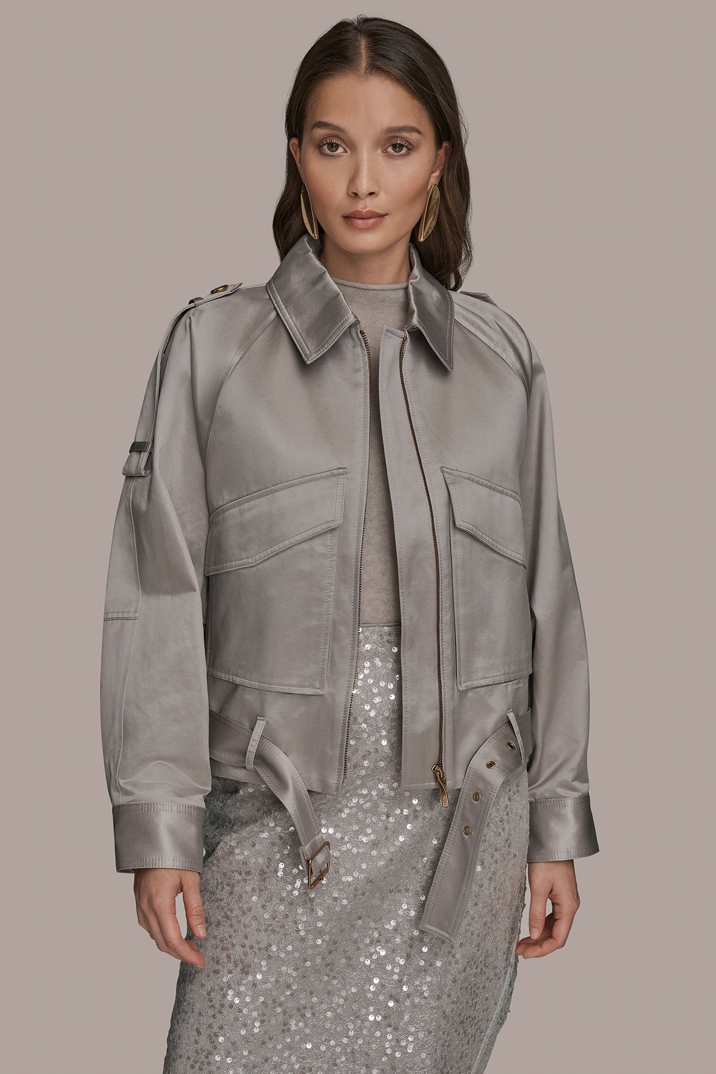 ZIP FRONT JACKET WITH POCKETS VIEW 10 | Coats & Jackets