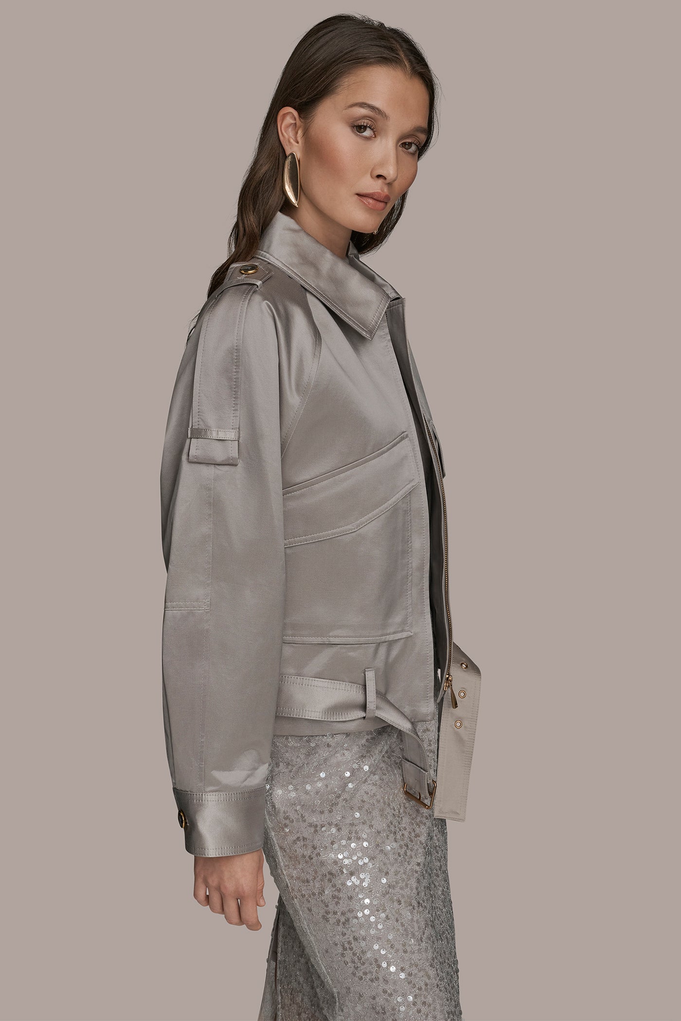 ZIP FRONT JACKET WITH POCKETS | View 2 | Coats & Jackets