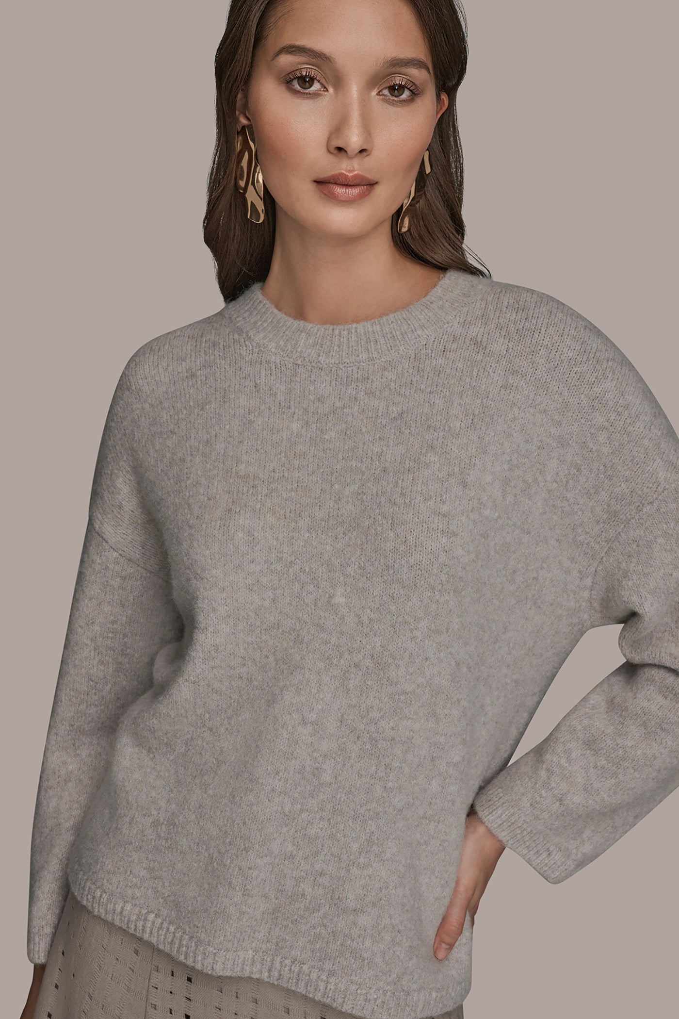 LONG SLEEVE CREW NECK SWEATER VIEW 4 | Holiday Collection