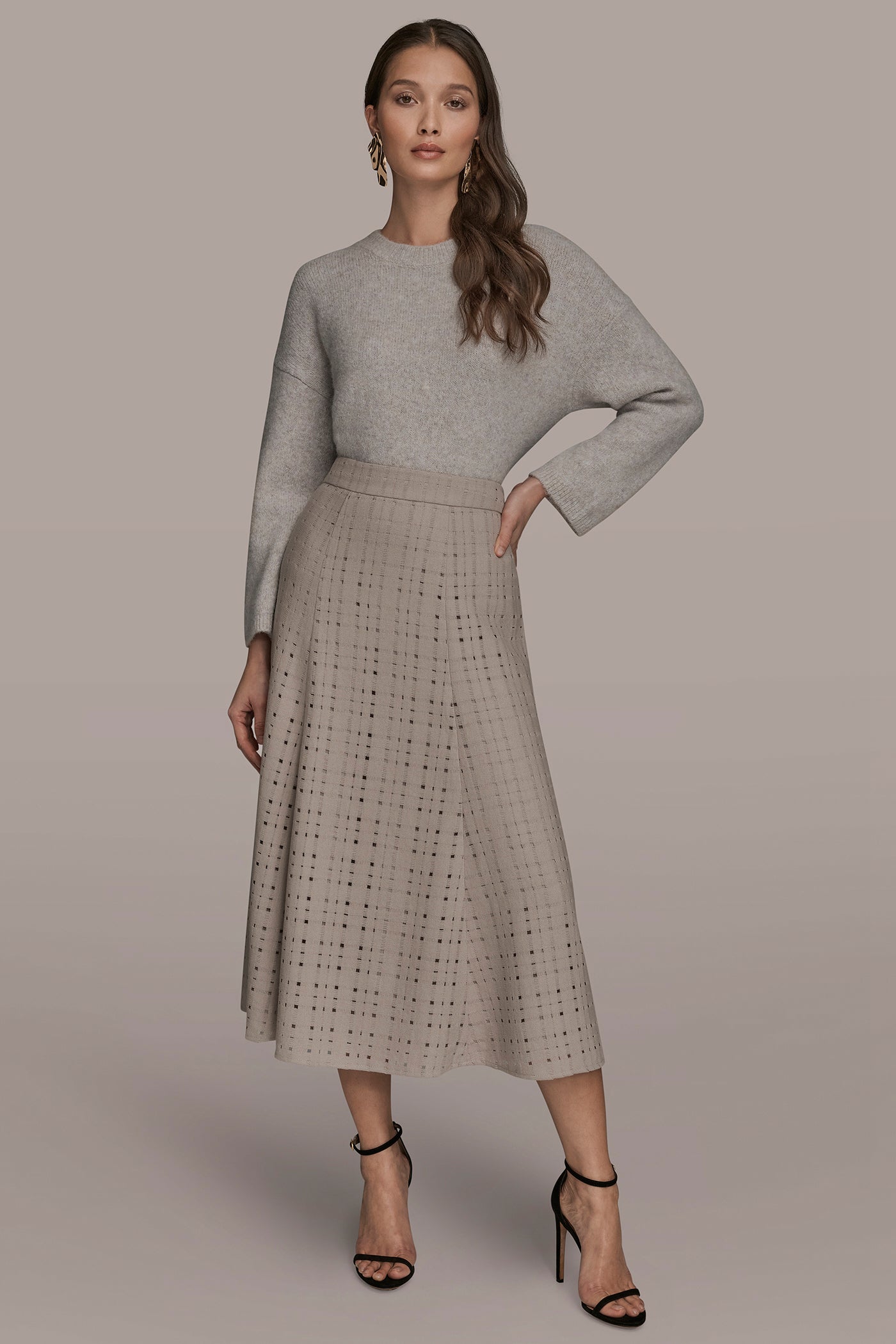 PERFORATED A-LINE SKRT VIEW 6 | Holiday Collection