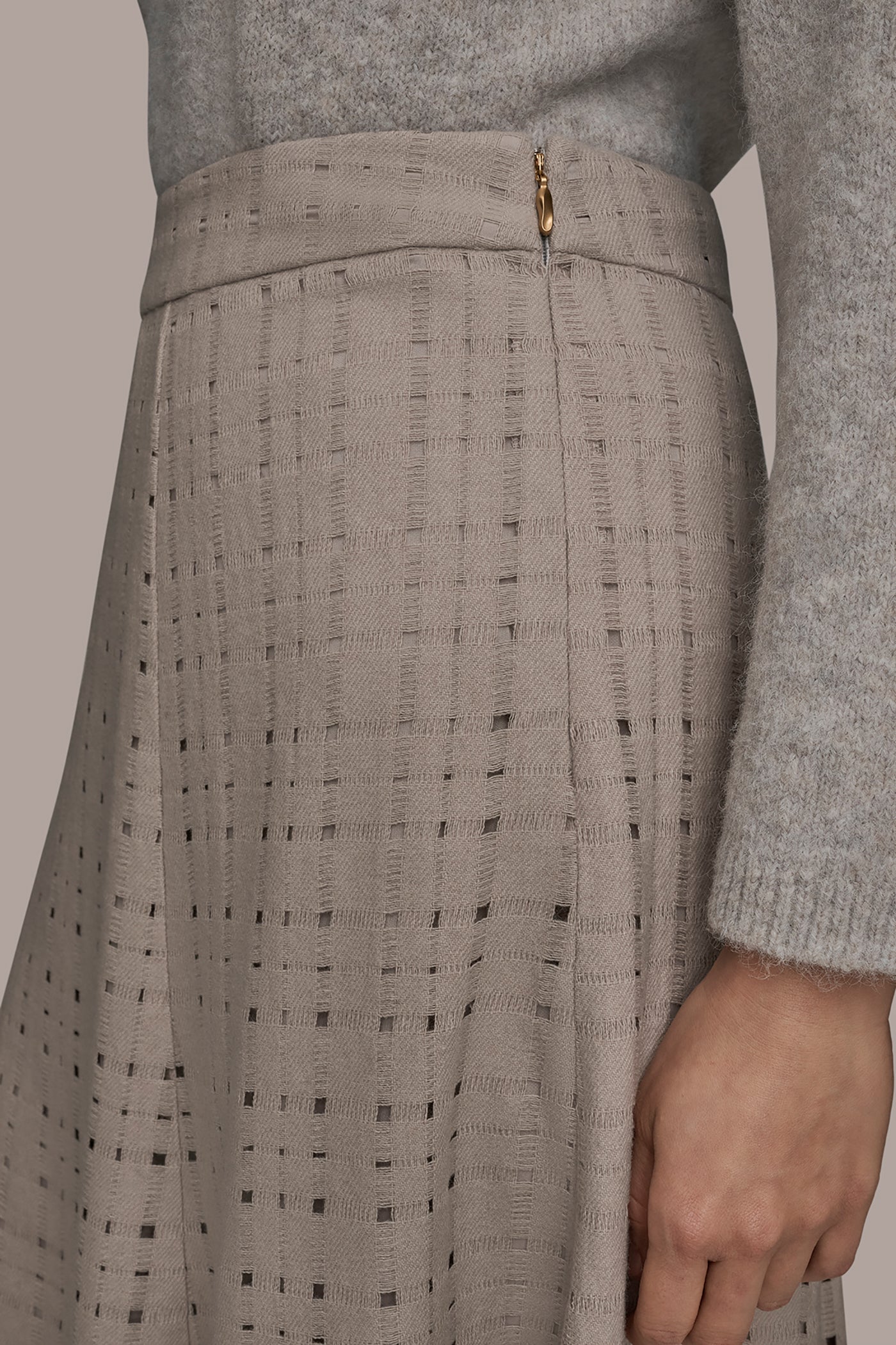 PERFORATED A-LINE SKRT VIEW 4 | Holiday Collection