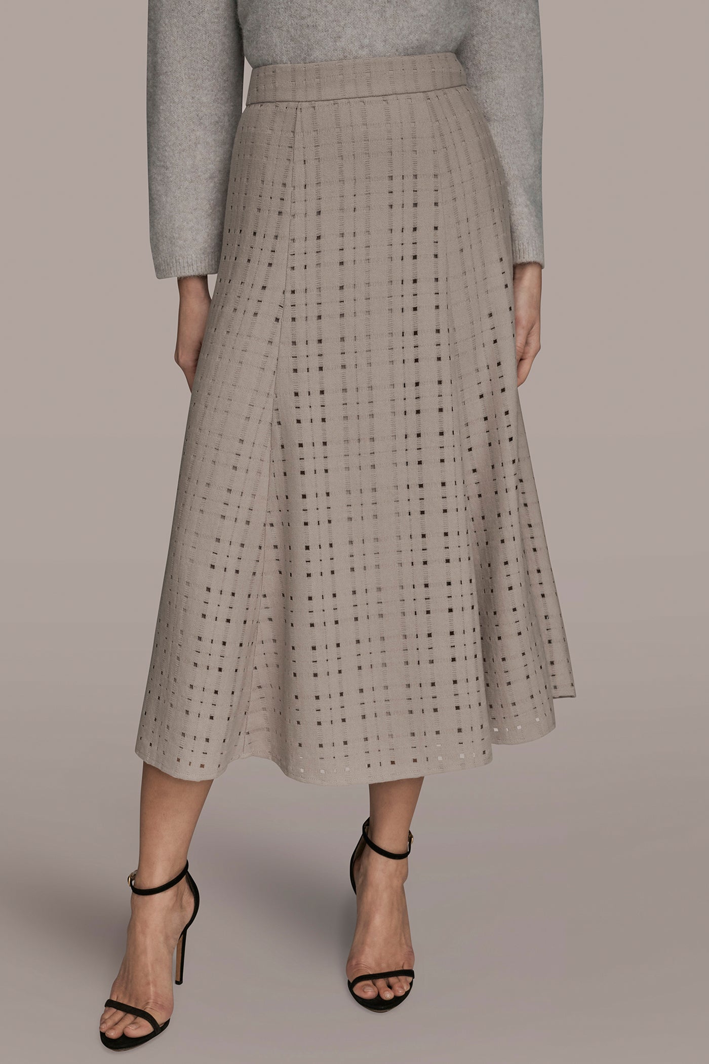 PERFORATED A-LINE SKRT | View 1 | Holiday Collection