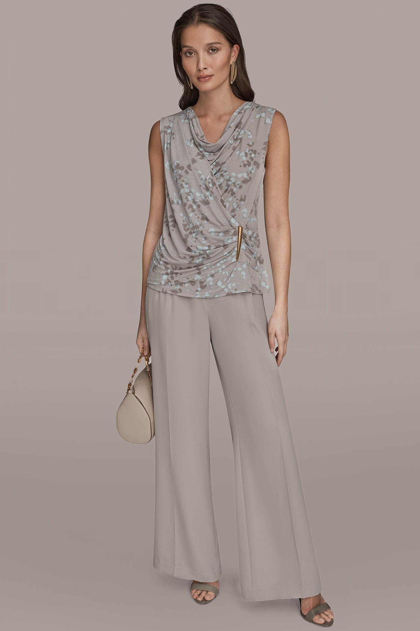 COWL-NECK KNIT WRAP TOP VIEW 6 | New Arrivals