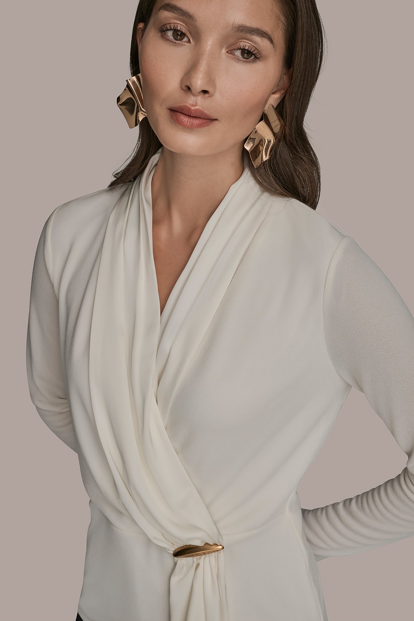 SHAWL NECK BLOUSE VIEW 4 | Suits and Separates