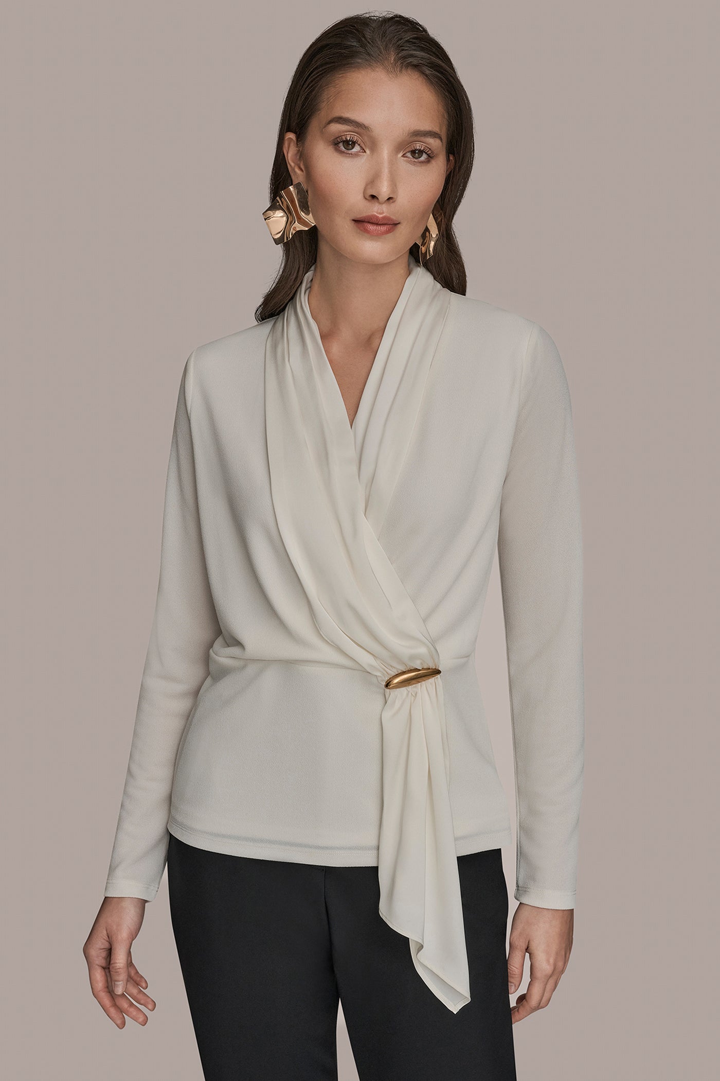 SHAWL NECK BLOUSE | View 1 | Suits and Separates