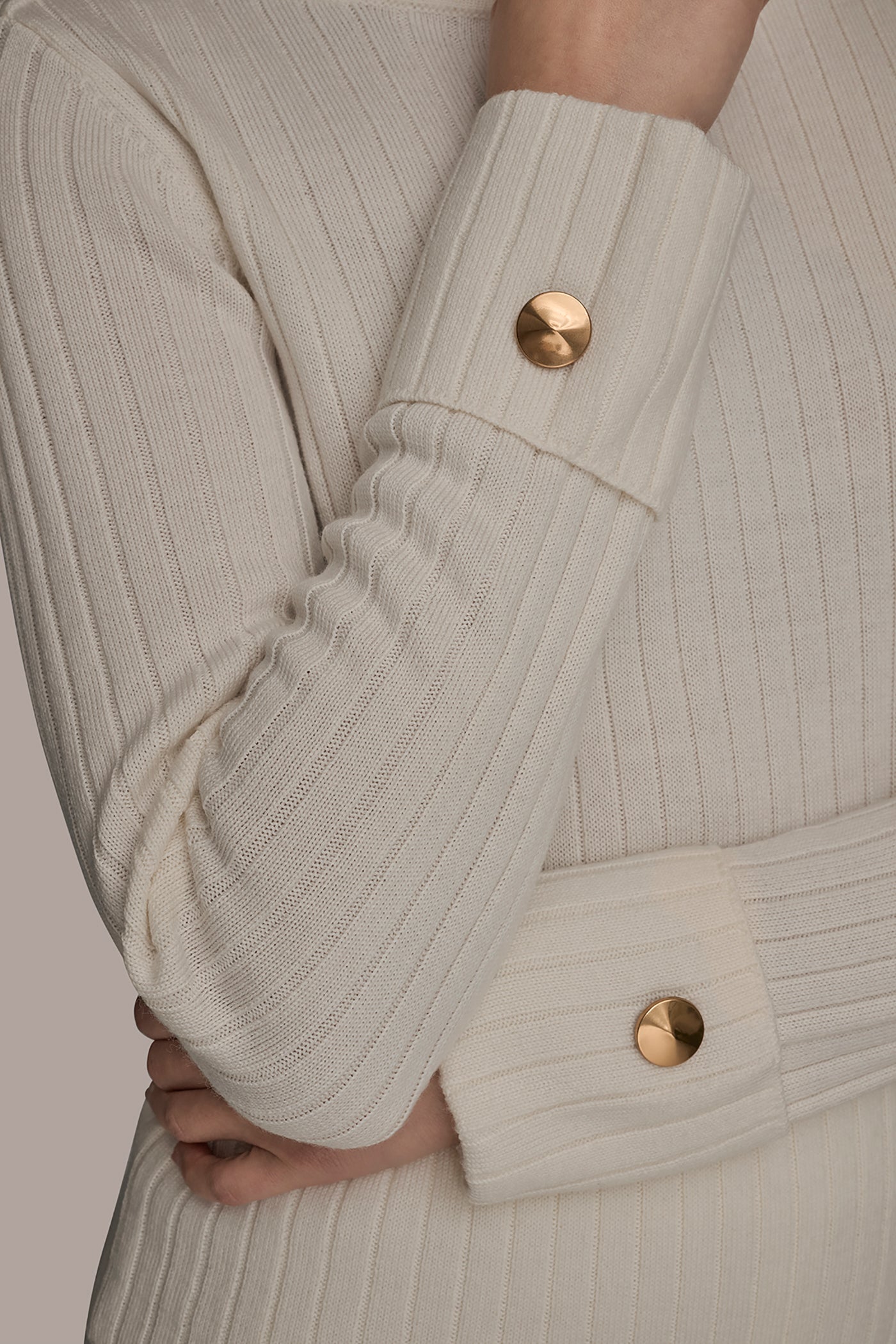 LONG SLEEVE BOAT NECK SWEATER WITH BUTTON DETAILS VIEW 5 | New clothing