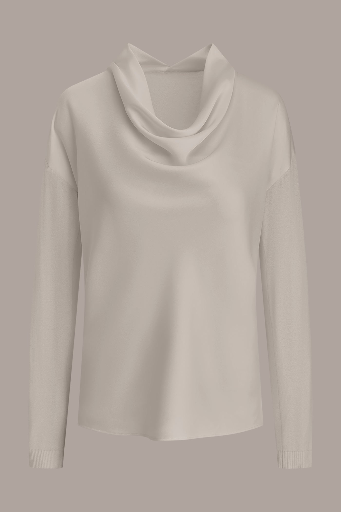 Mixed Media Cowl Neck Top VIEW 7 | Clothing