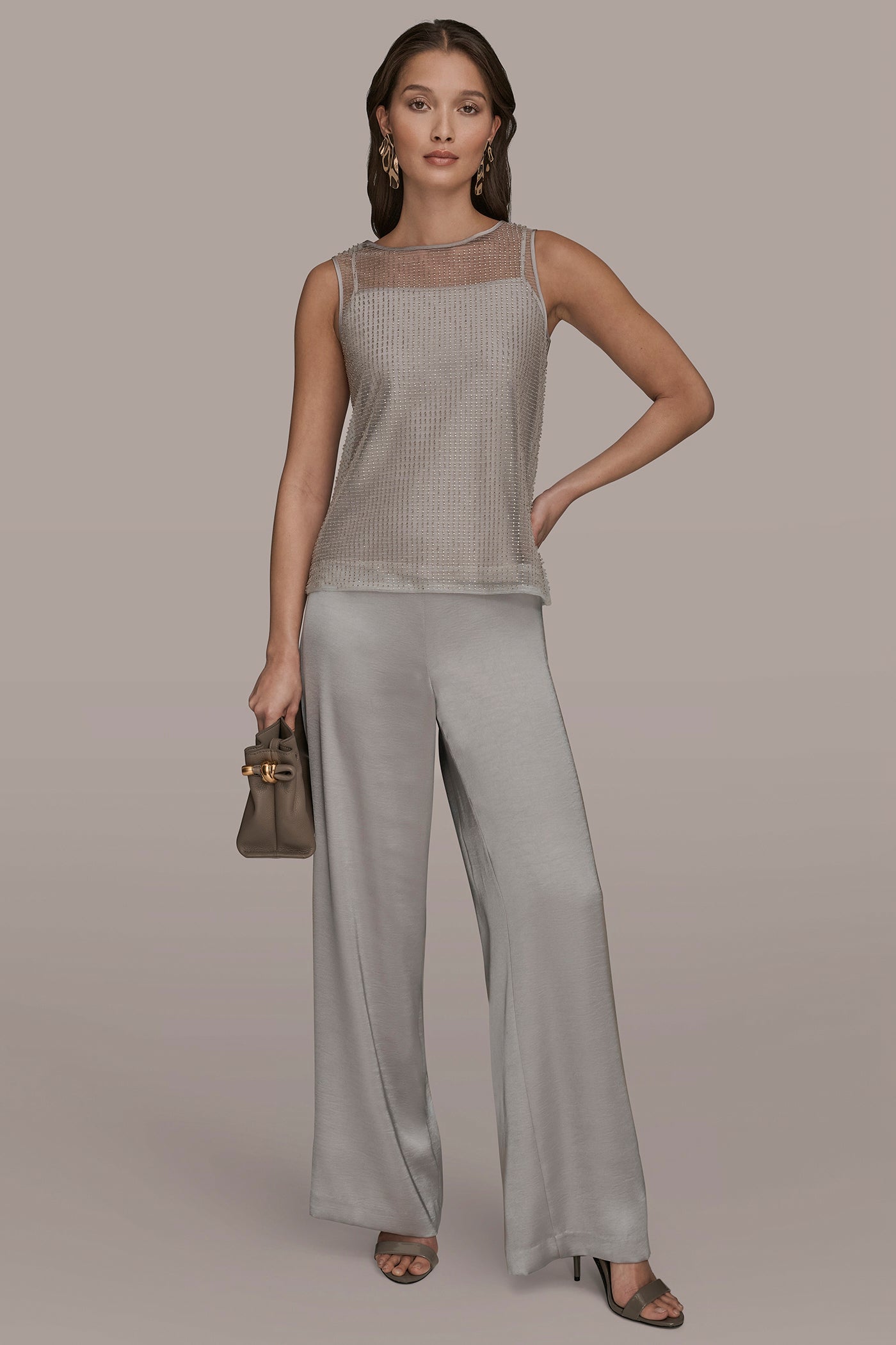 SLEEVELESS BEADED MESH TOP VIEW 7 | New clothing