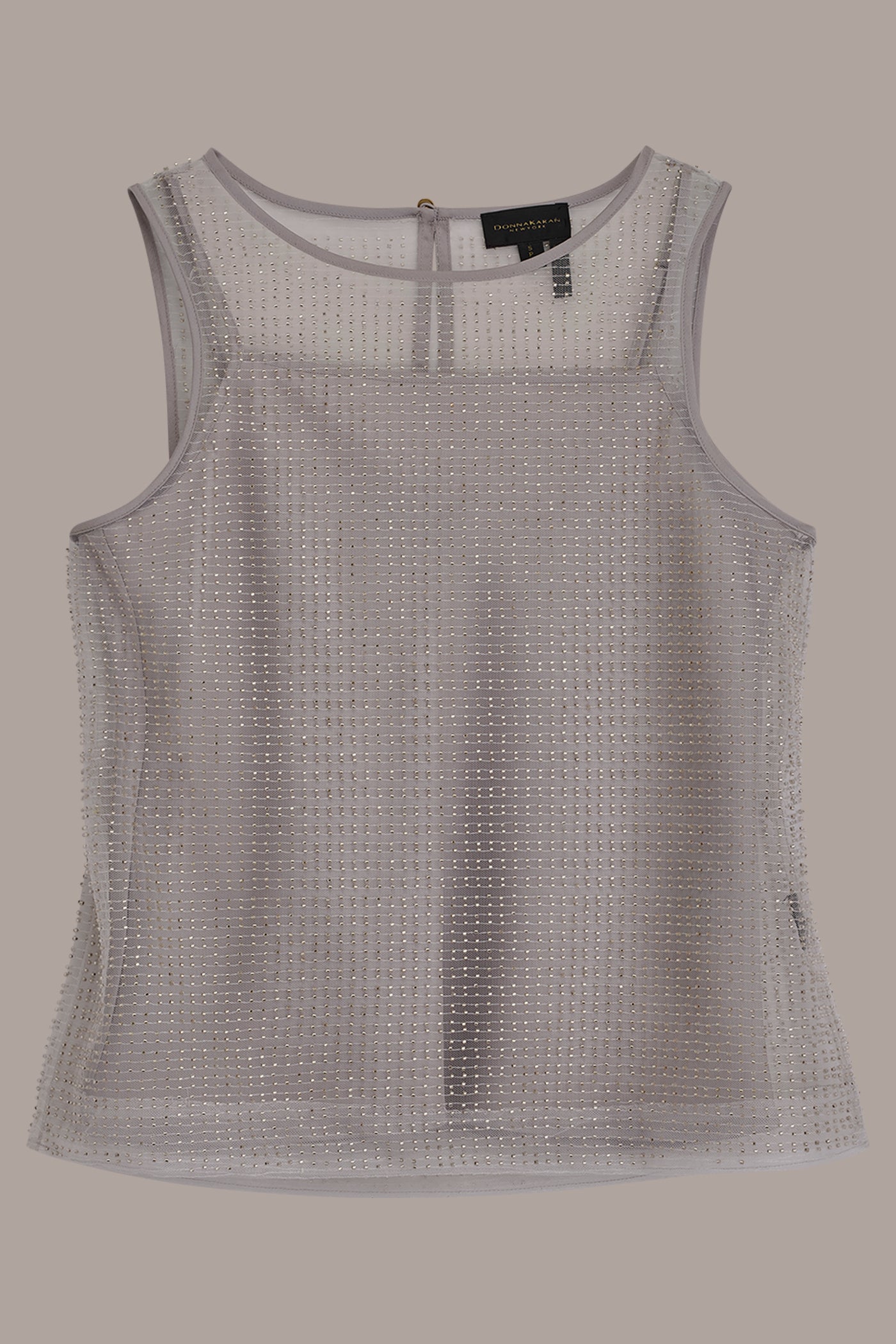 SLEEVELESS BEADED MESH TOP VIEW 8 | New clothing
