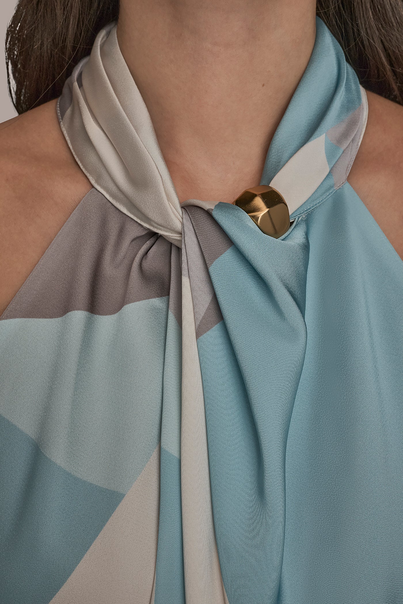 TWIST-NECK HALTER BLOUSE VIEW 5 | Holiday Collection