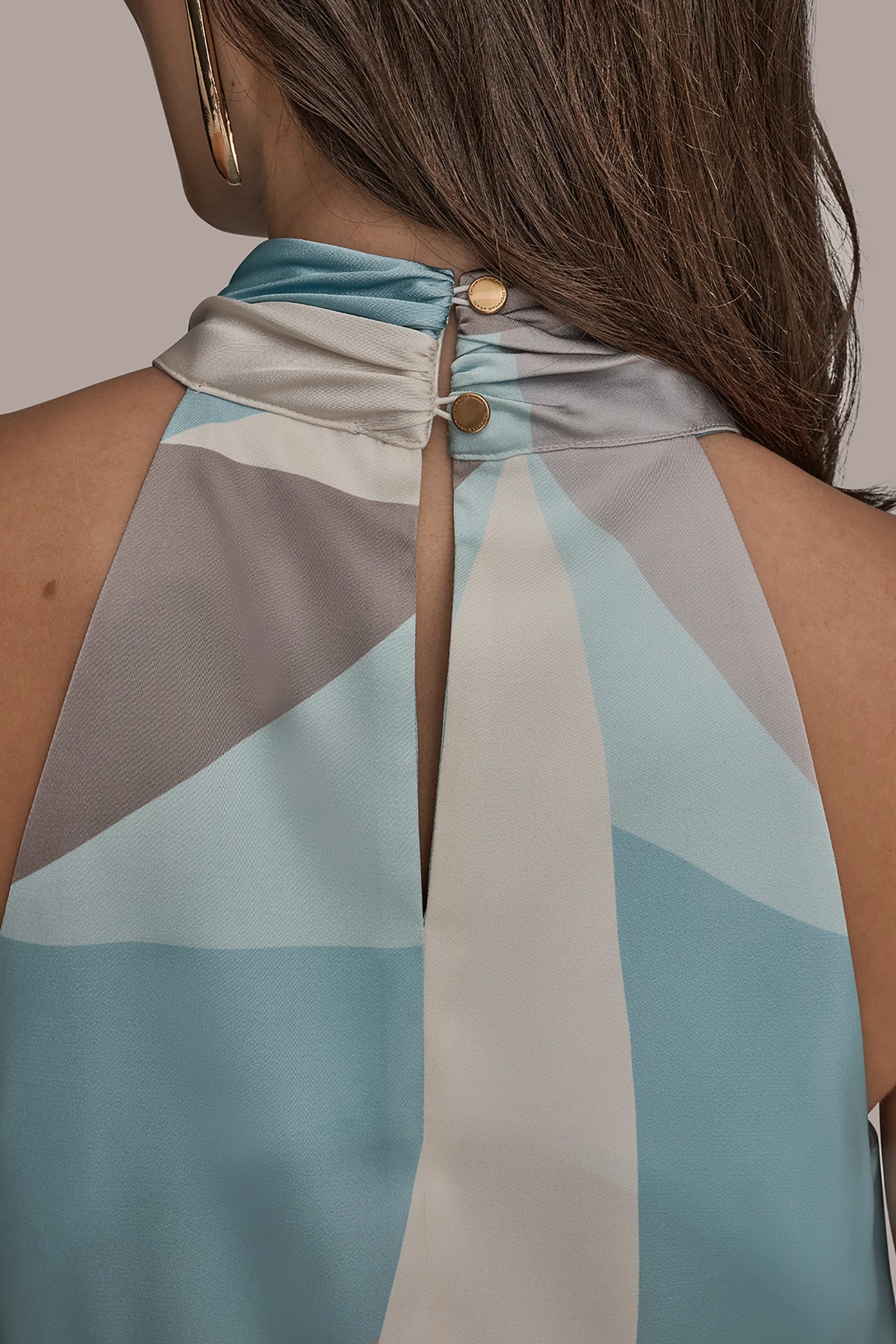 TWIST-NECK HALTER BLOUSE VIEW 6 | Holiday Collection