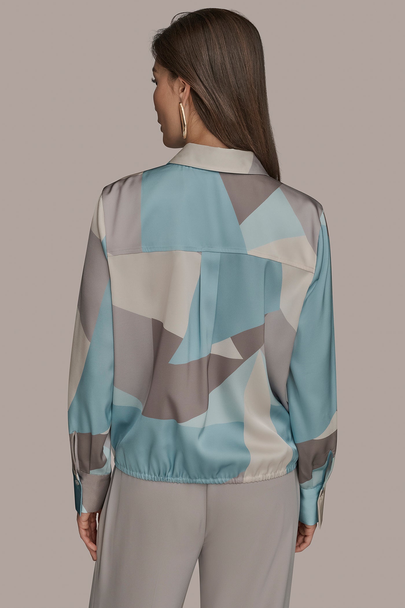 LONG-SLEEVE PRINTED DRAWSTRING BLOUSE | View 2 | New Arrivals