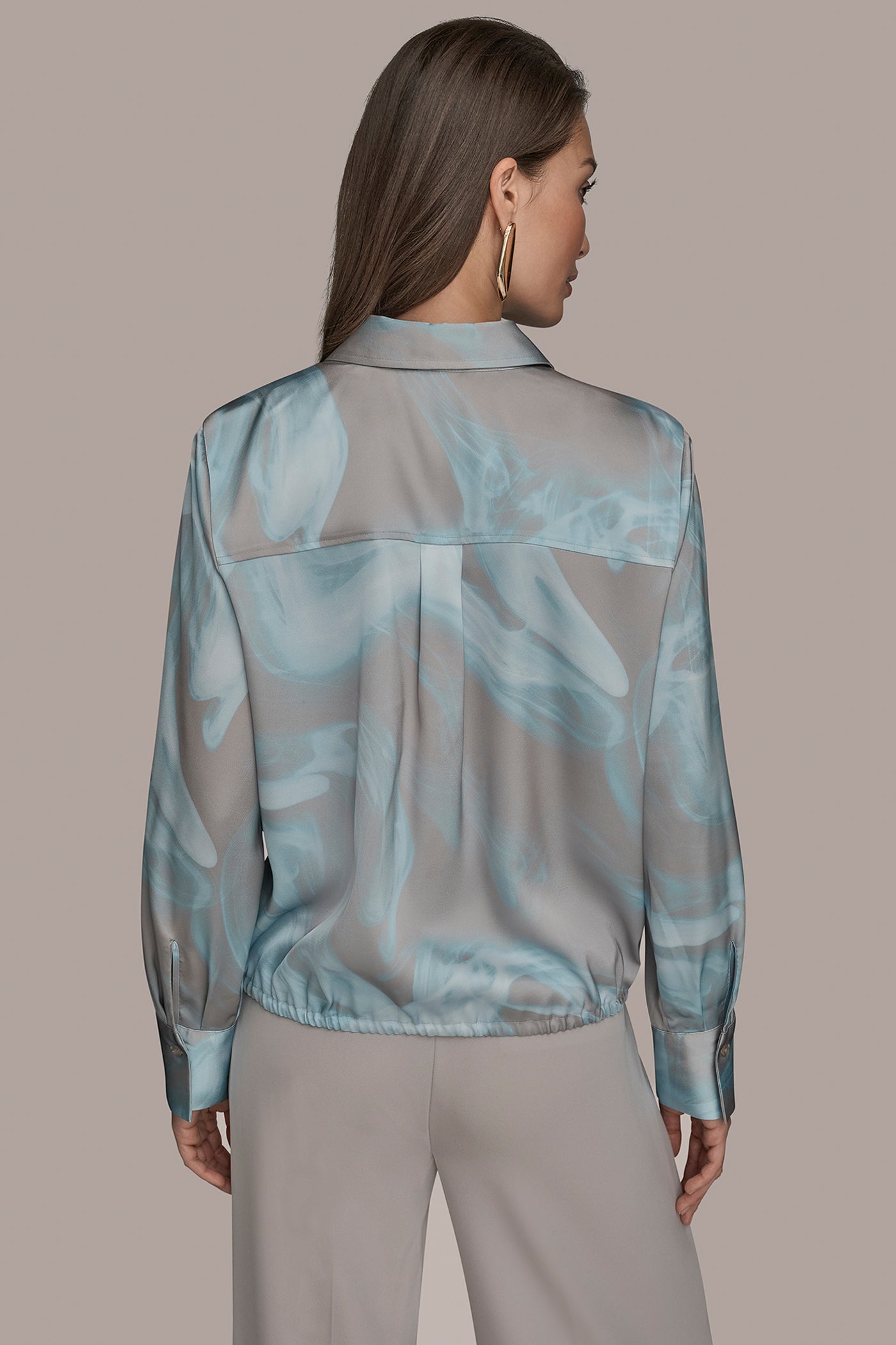 LONG-SLEEVE PRINTED DRAWSTRING BLOUSE | View 2 | New Arrivals