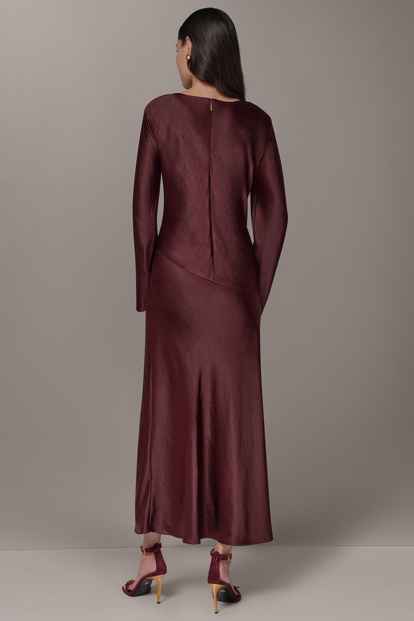 COWL NECK MIDI DRESS VIEW 4