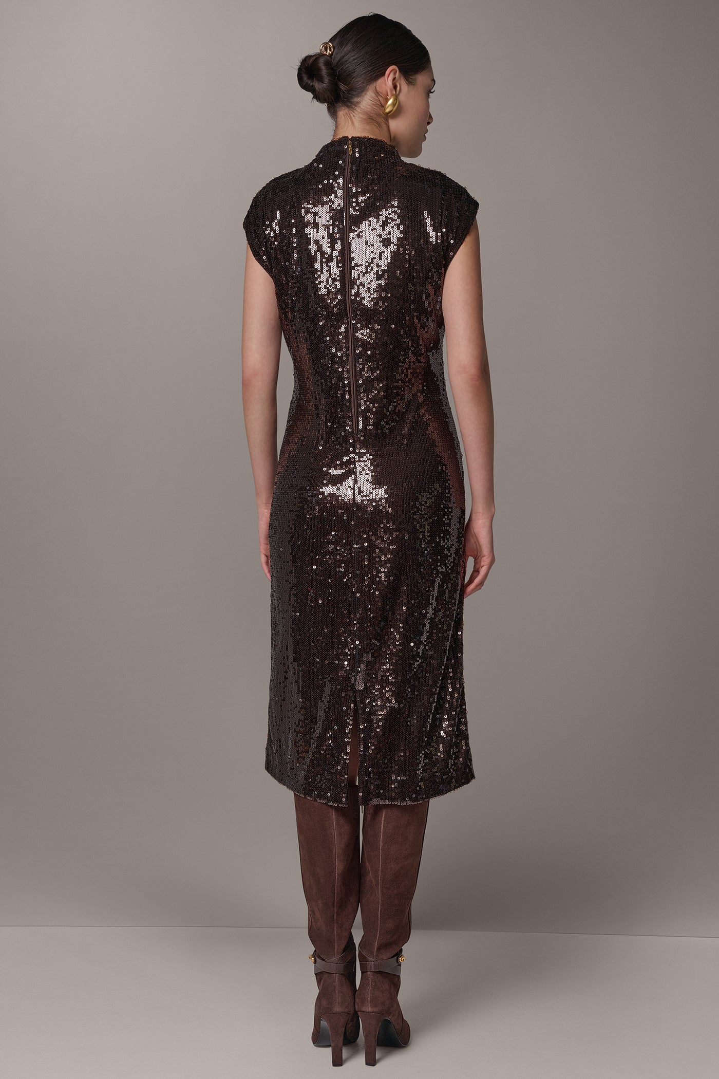SEQUIN MIDI DRESS VIEW 5