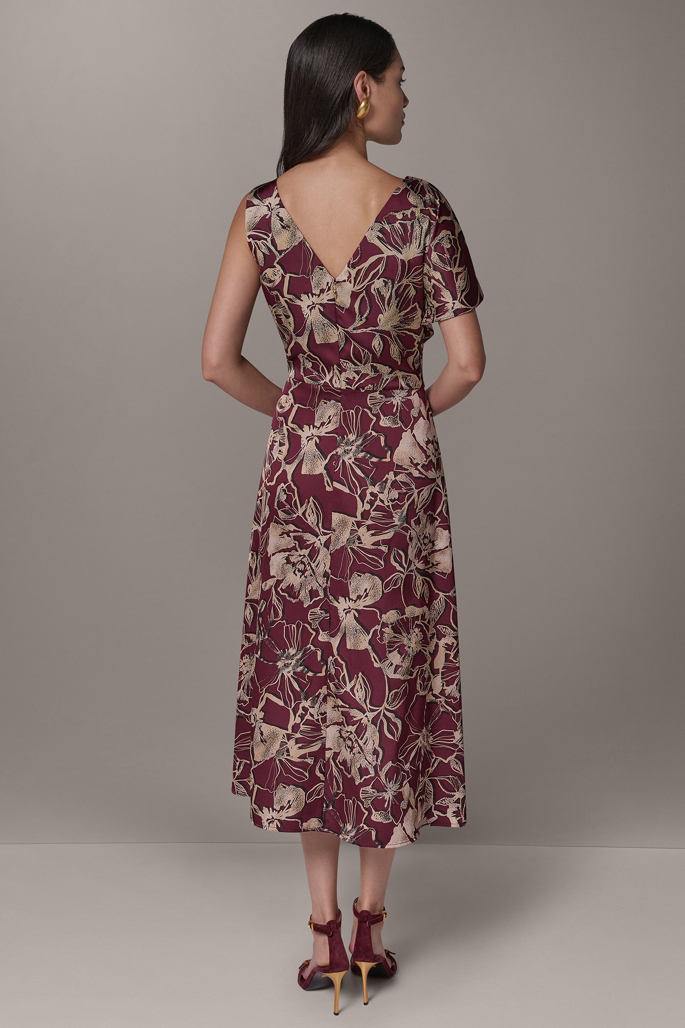 ASYMMETRICAL CINCHED SIDE DRESS VIEW 3
