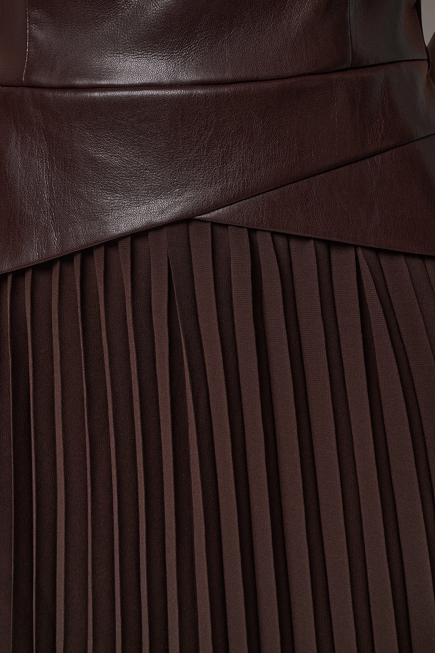 BOATNECK MIXED MEDIA MIDI DRESS VIEW 5