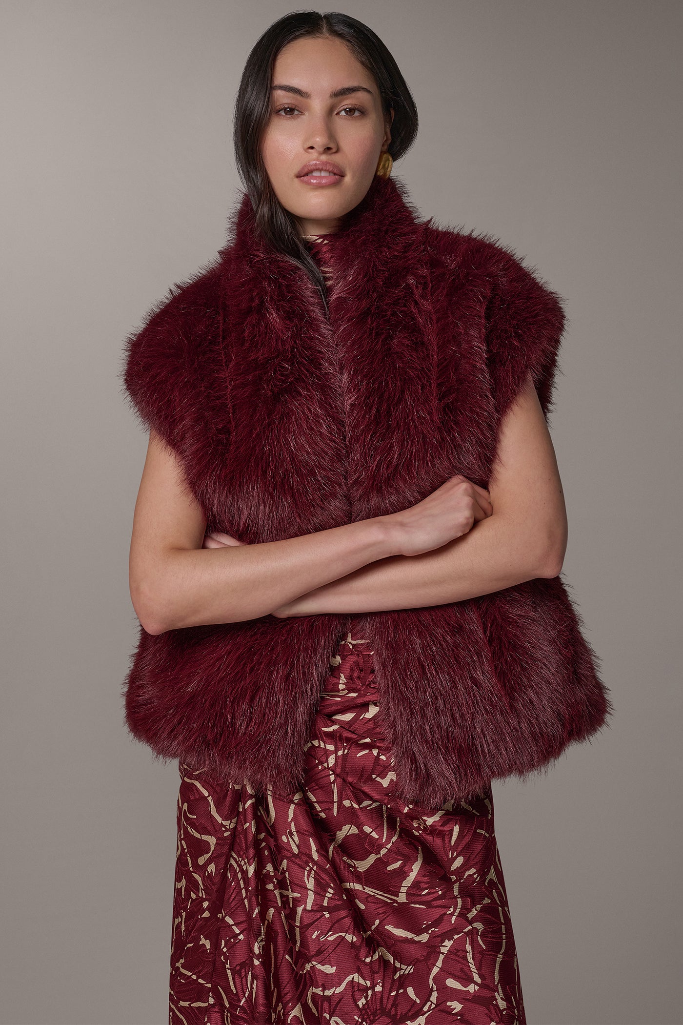 FAUX FUR VEST VIEW 1