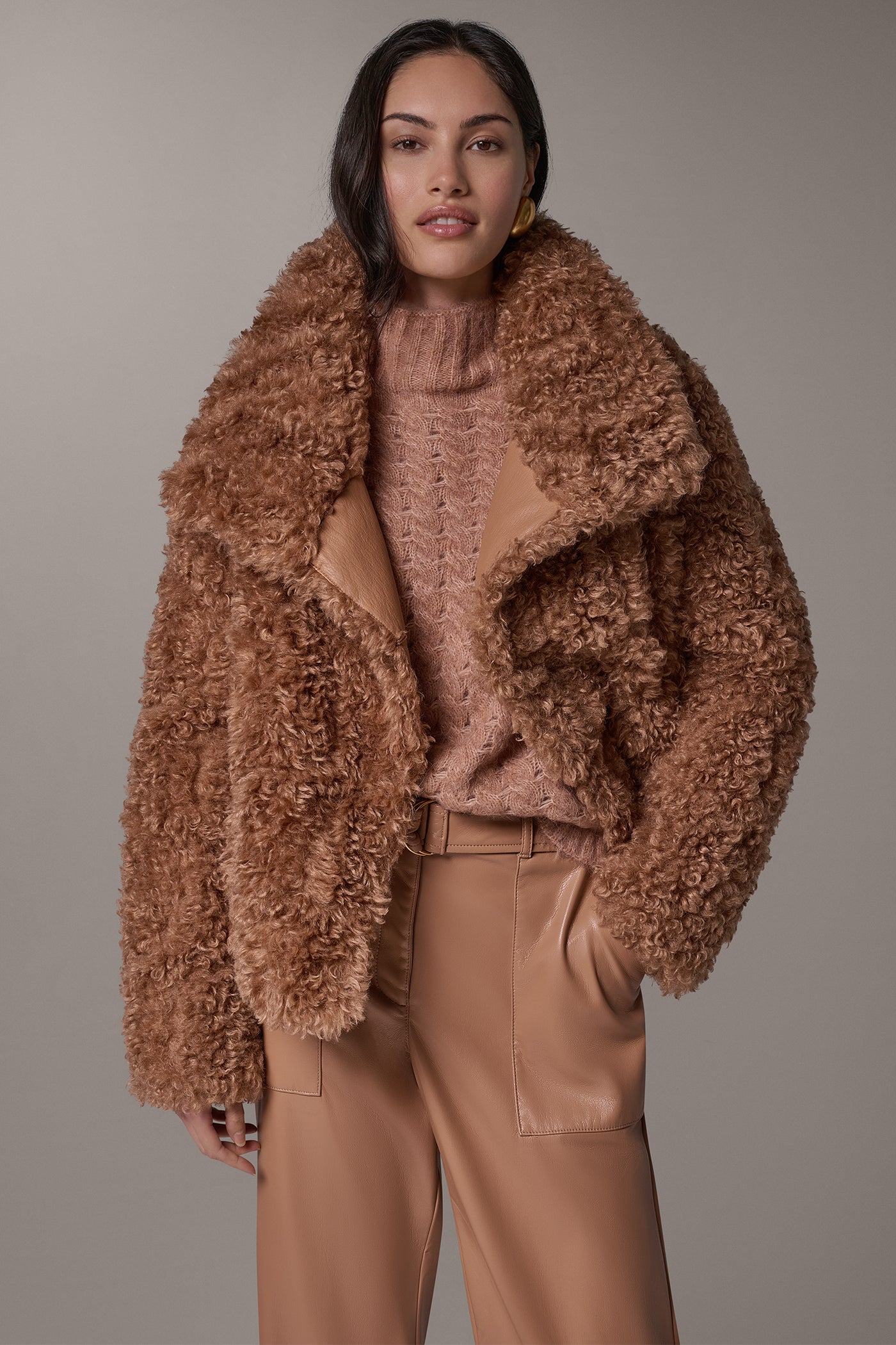 FAUX SHEARLING JACKET VIEW 1