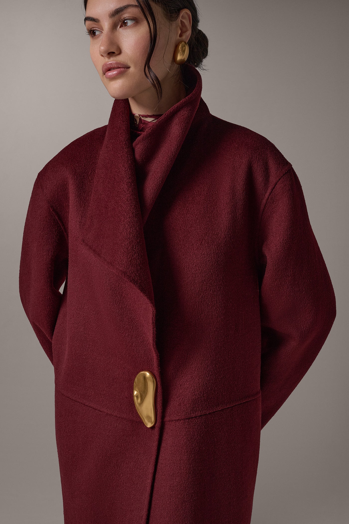 WOOL BLEND LONG COAT VIEW 3