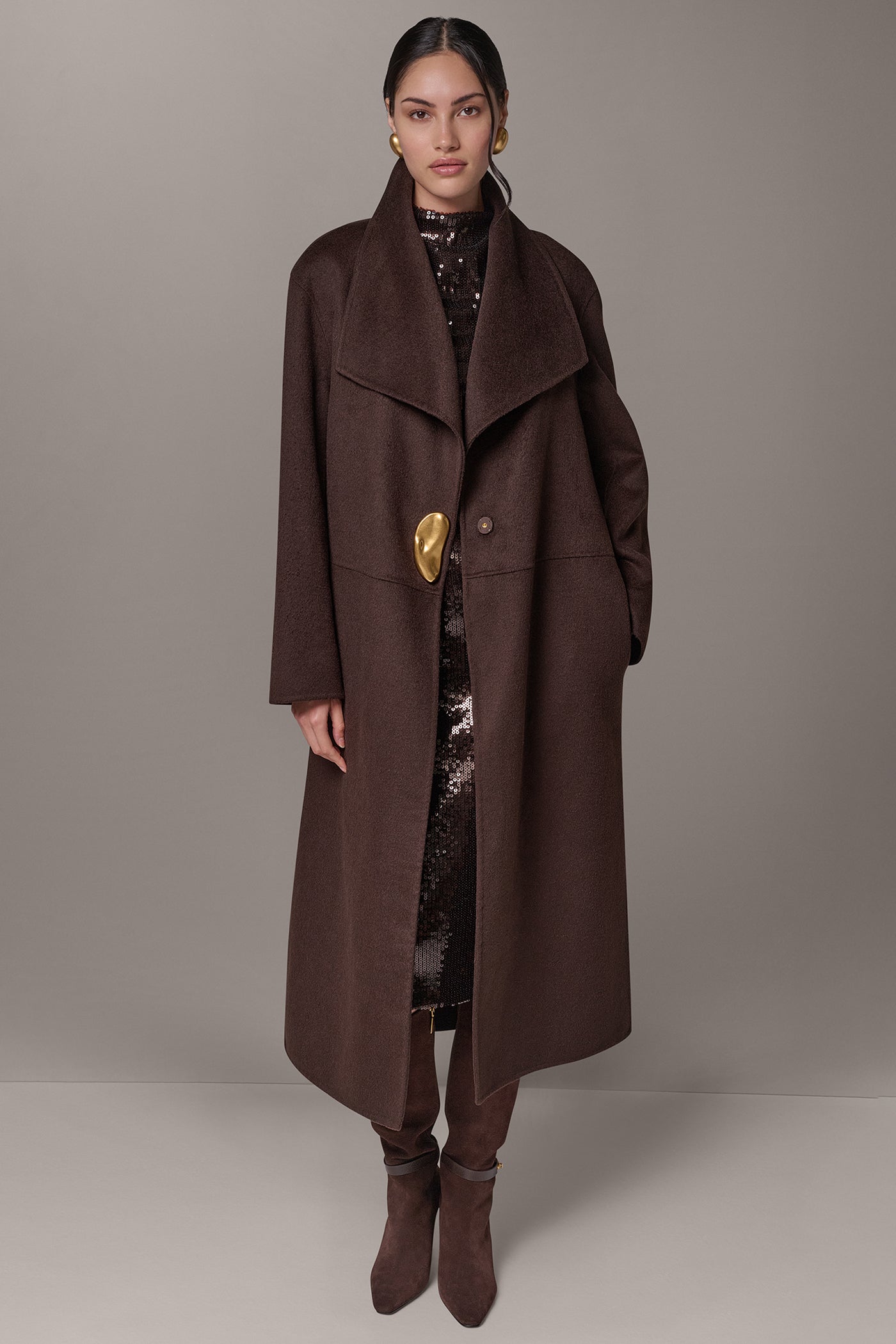 WOOL BLEND LONG COAT VIEW 1