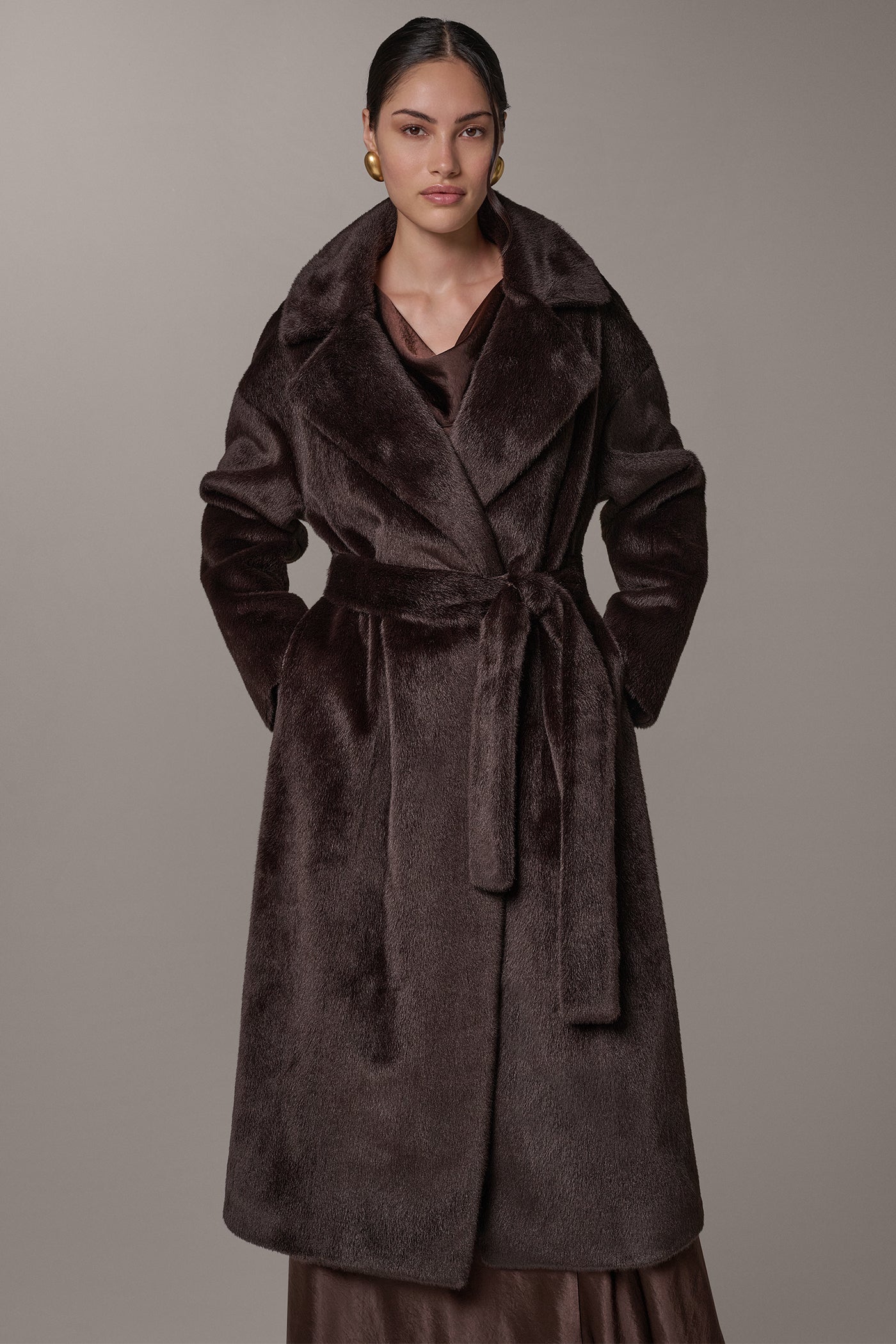 FAUX FUR LONG COAT VIEW 9