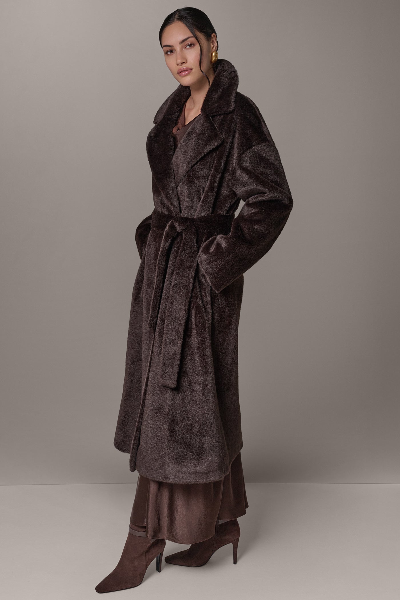FAUX FUR LONG COAT VIEW 5
