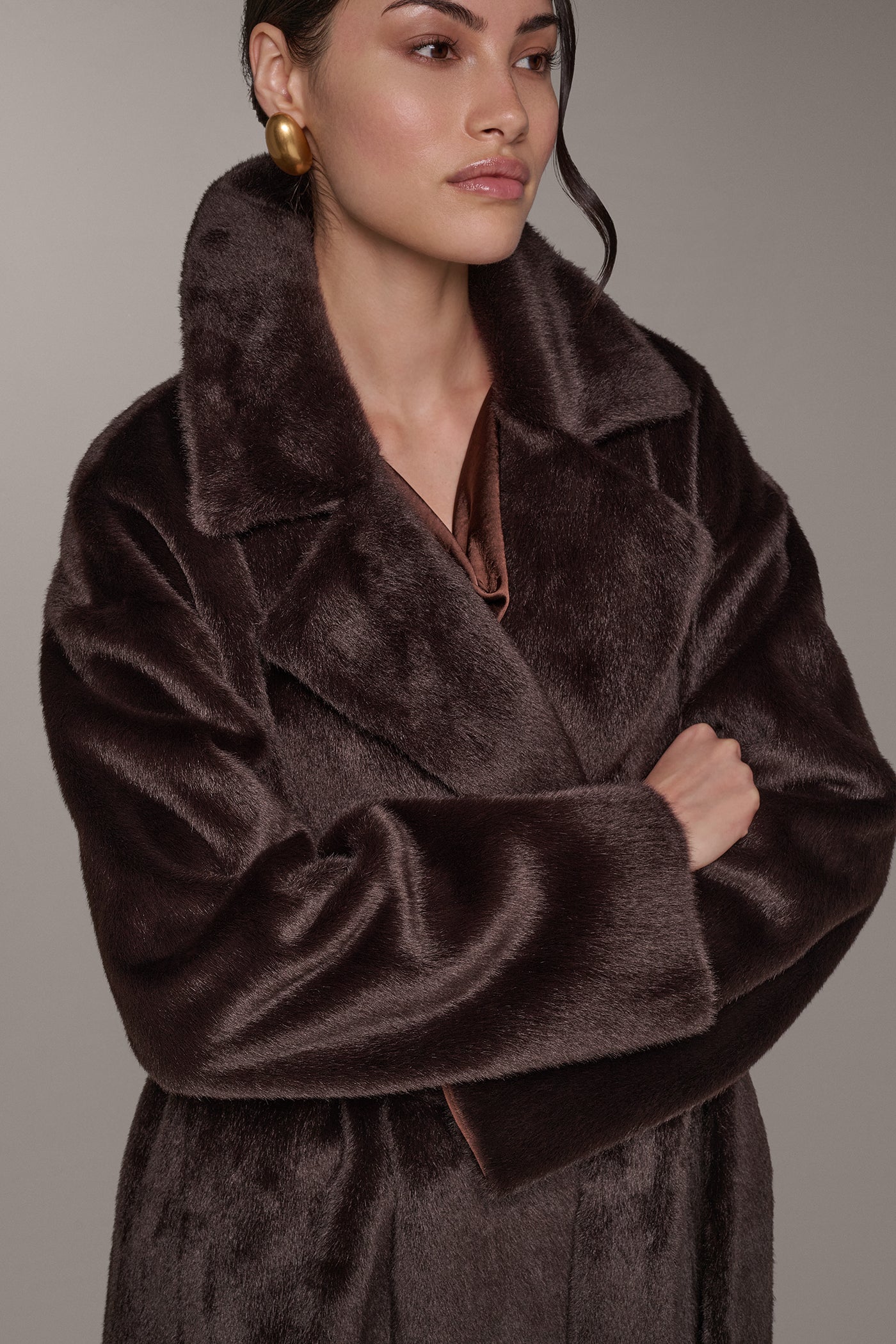 FAUX FUR LONG COAT VIEW 3