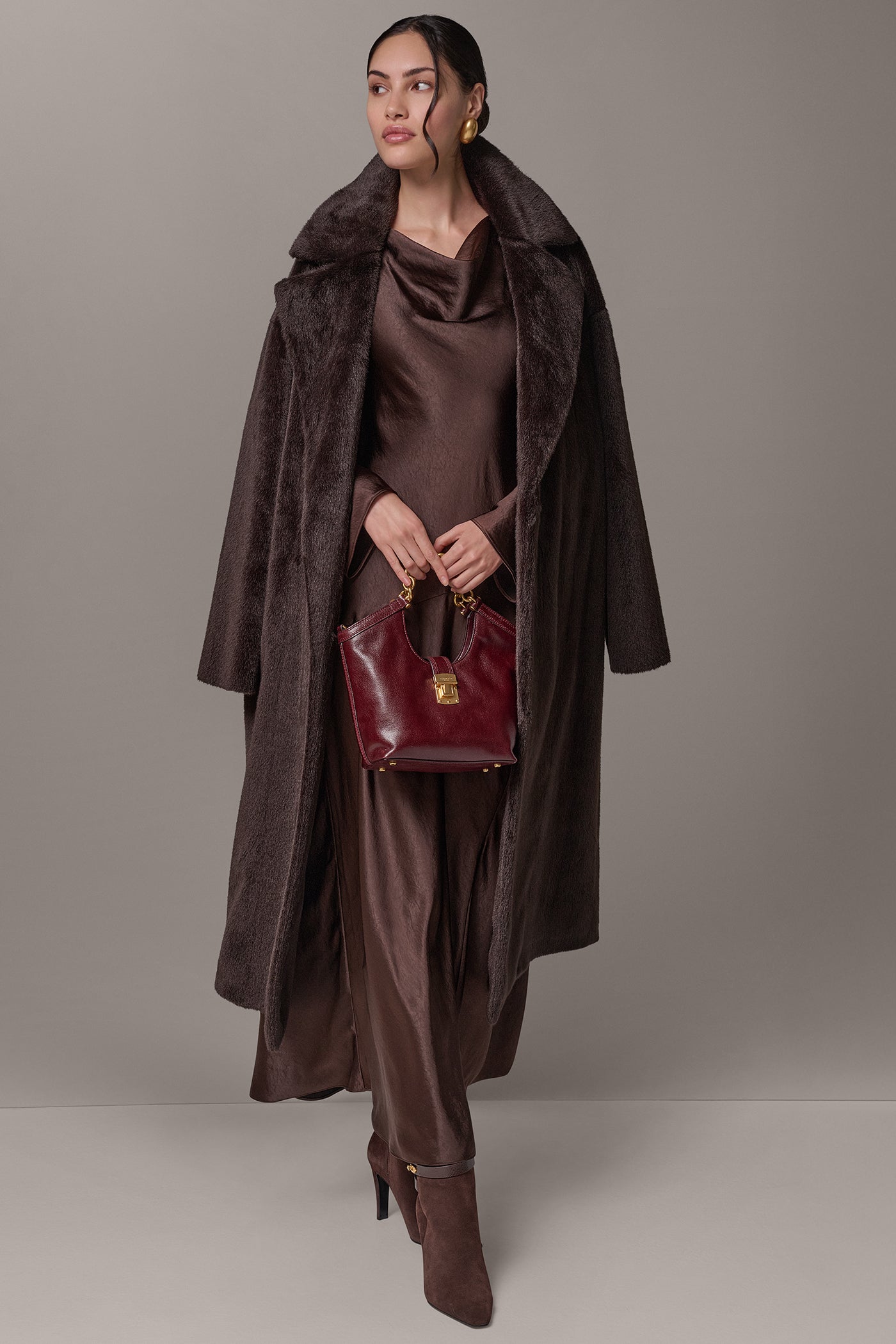 FAUX FUR LONG COAT VIEW 8