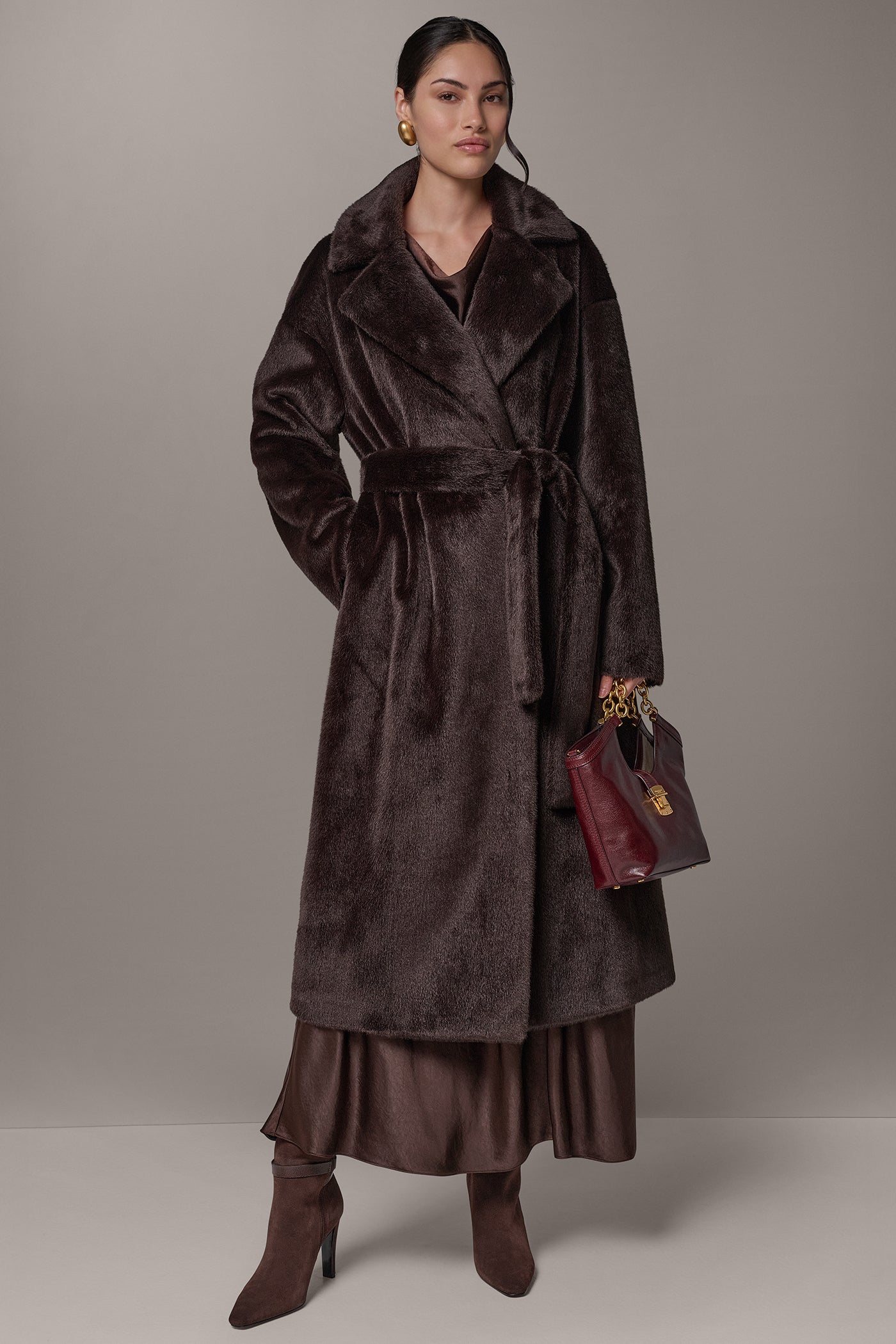 FAUX FUR LONG COAT VIEW 1