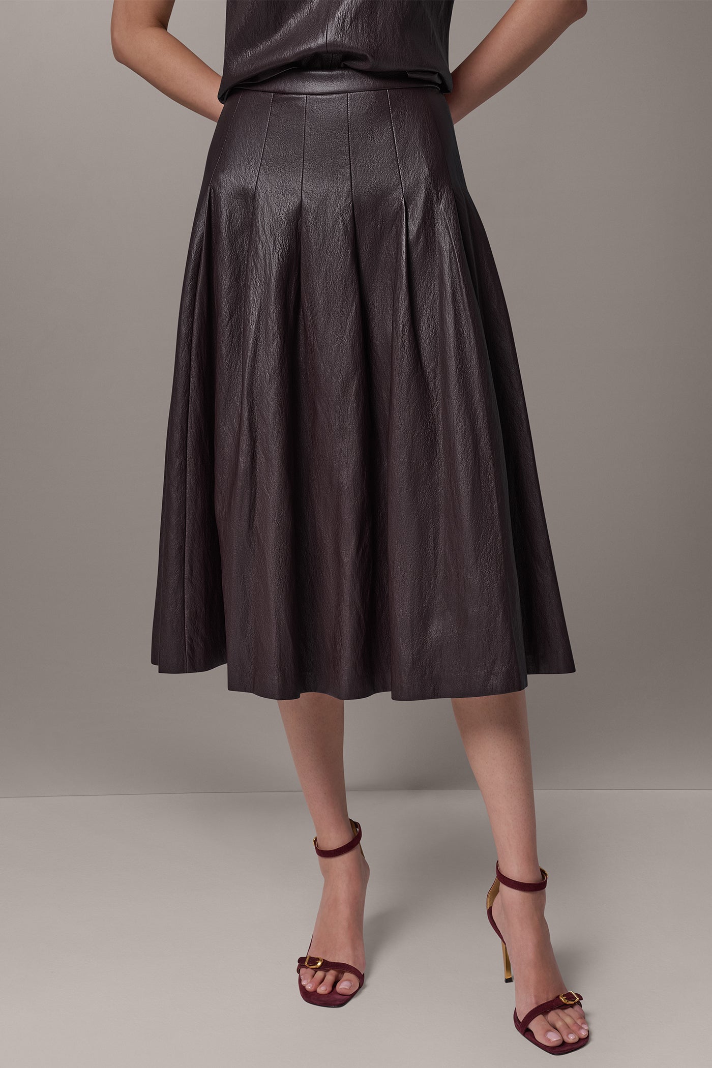 PLEATED MIDI SKIRT VIEW 1