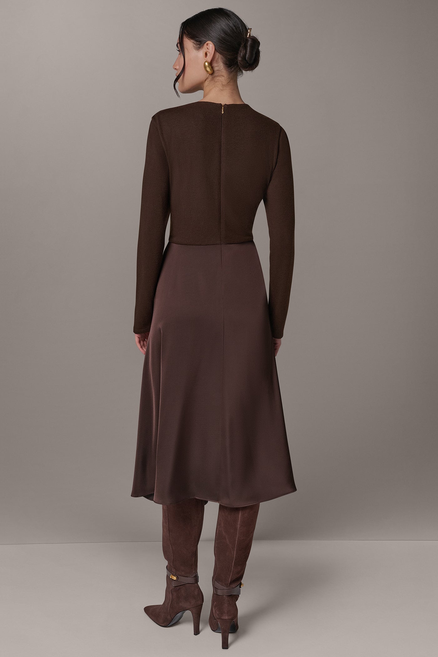 FIT-AND-FLARE MIDI DRESS VIEW 3