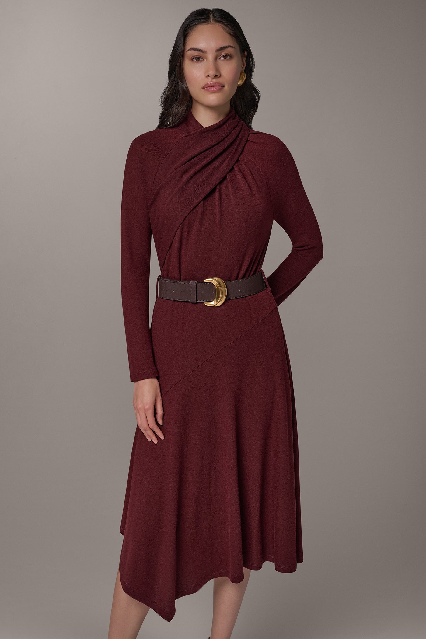 ANGLE HEM MIDI DRESS VIEW 8