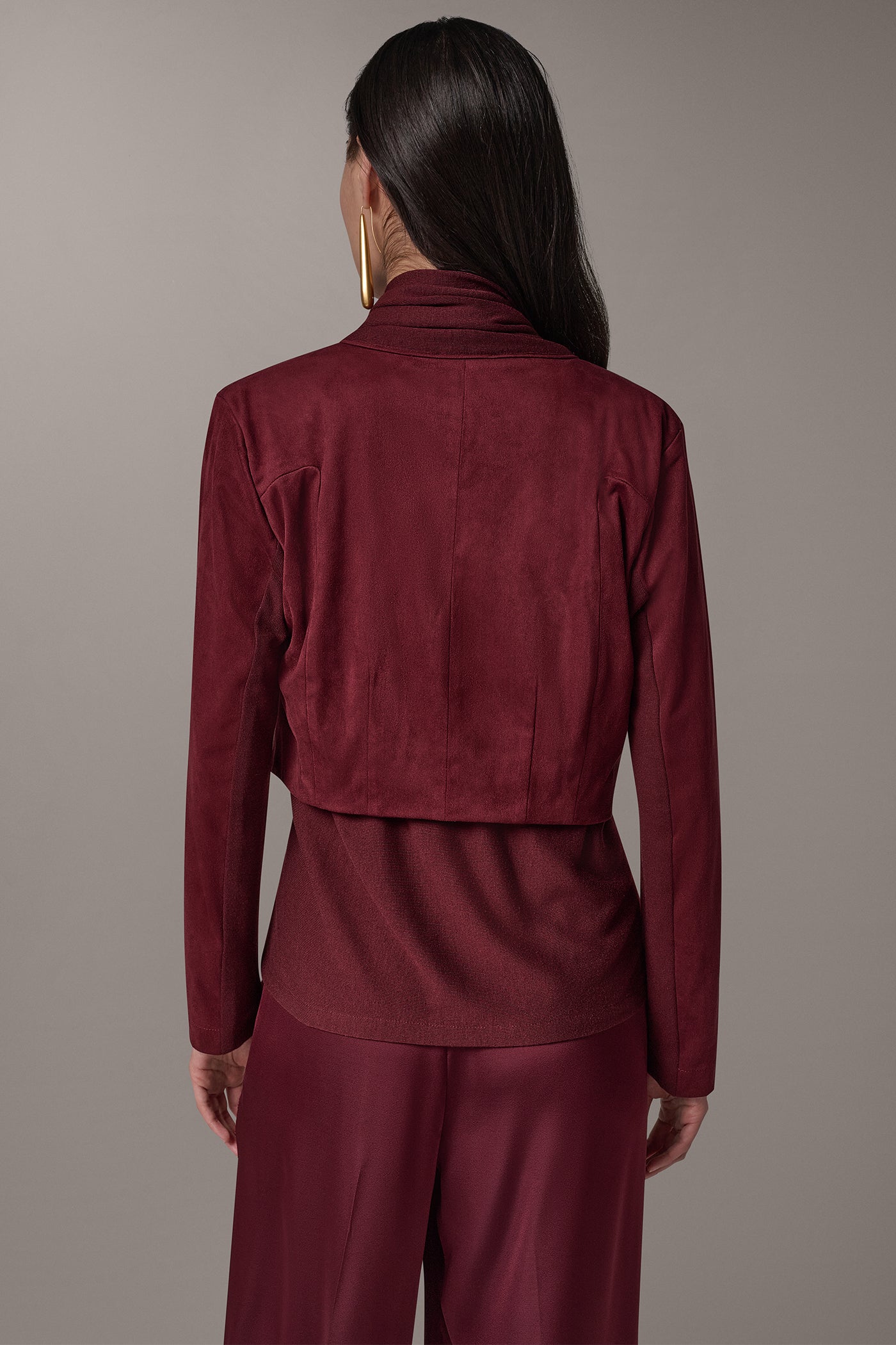 OPEN FRONT MIXED MEDIA JACKET VIEW 4