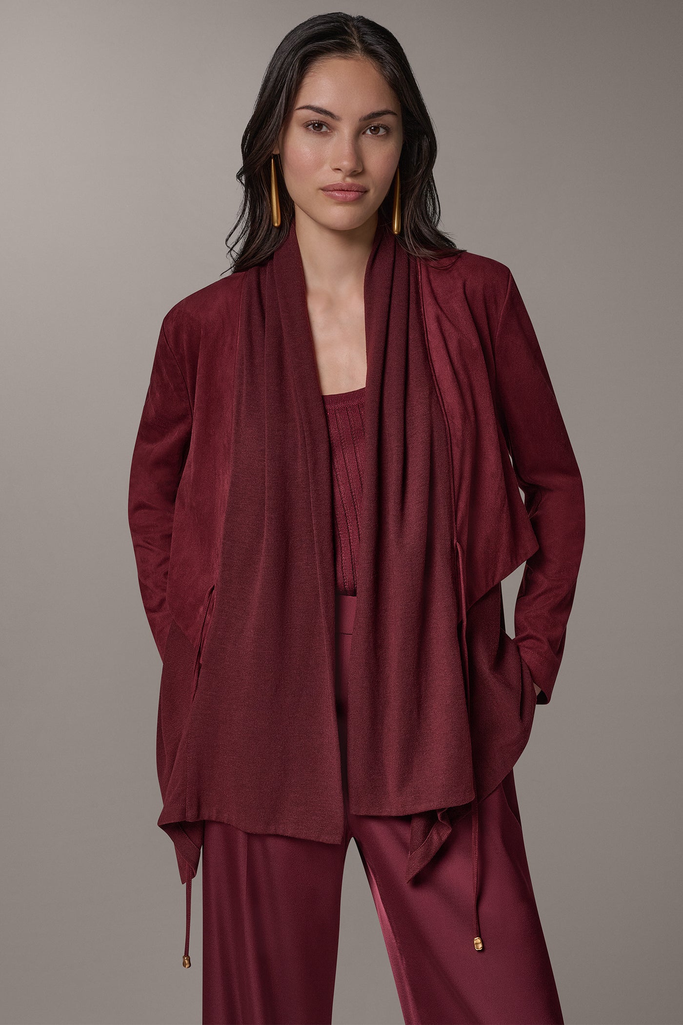 OPEN FRONT MIXED MEDIA JACKET VIEW 7