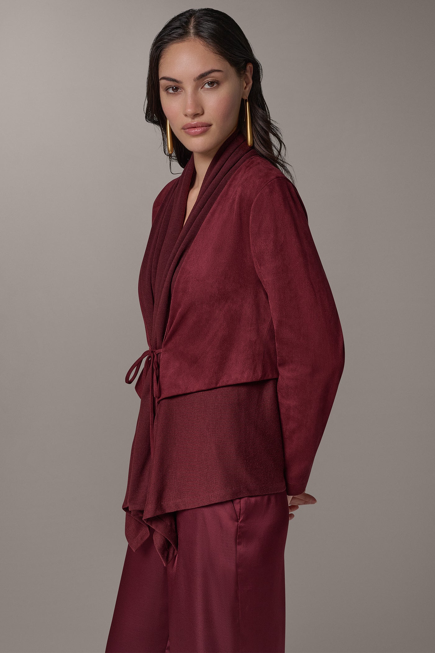OPEN FRONT MIXED MEDIA JACKET VIEW 5