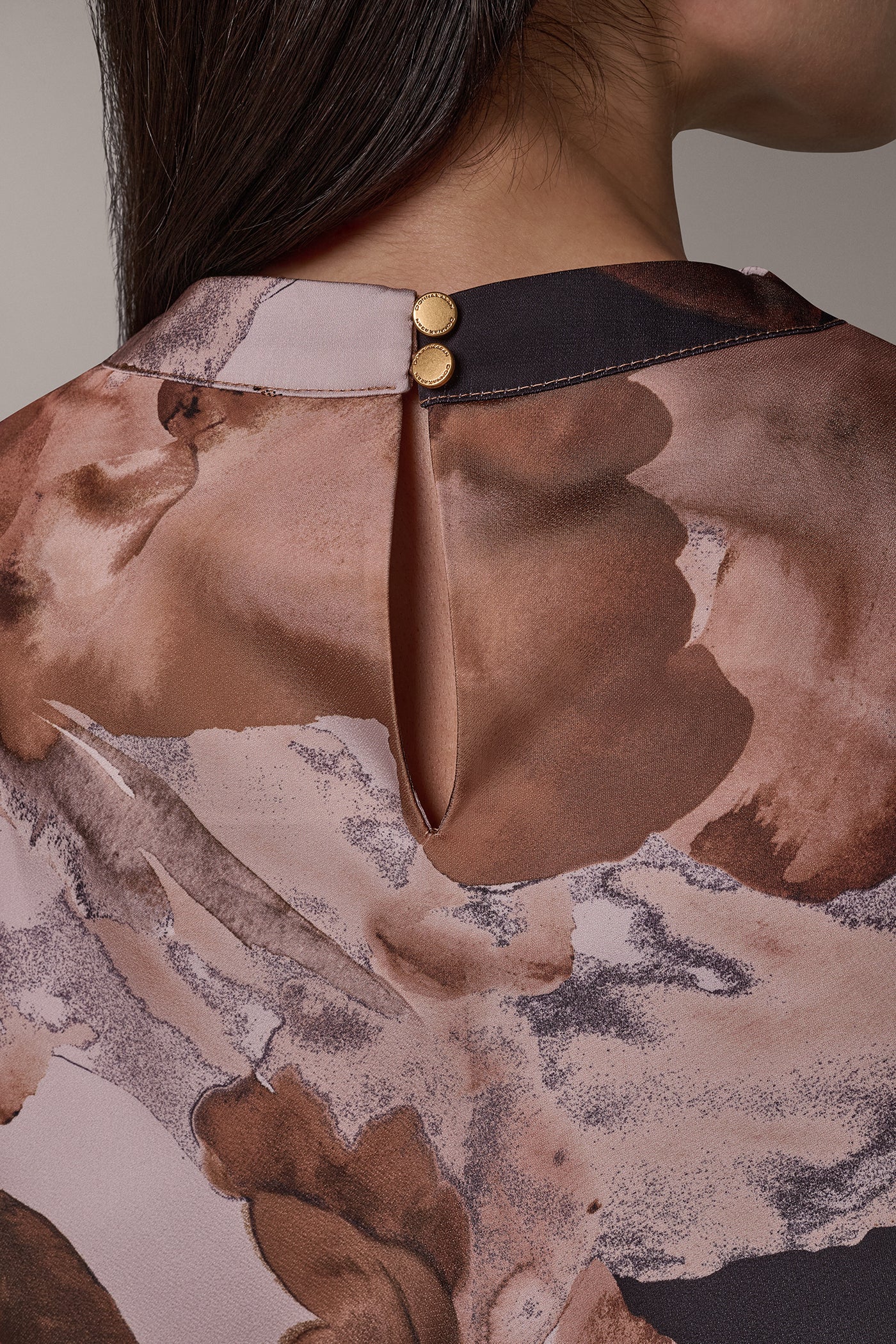 PRINTED ASYMMETRIC HIGH-NECK TOP VIEW 3 | New Arrivals