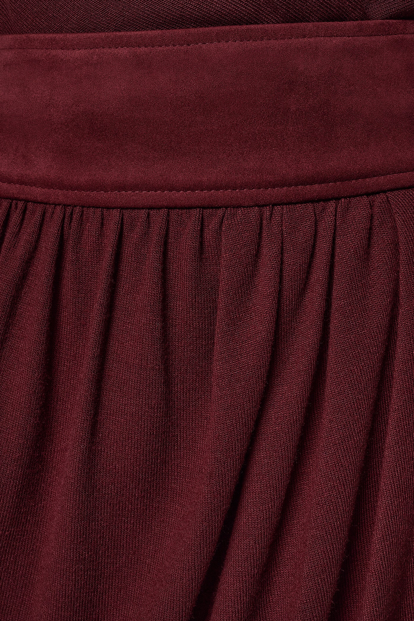 WRAP-EFFECT MIXED-MEDIA SKIRT VIEW 7