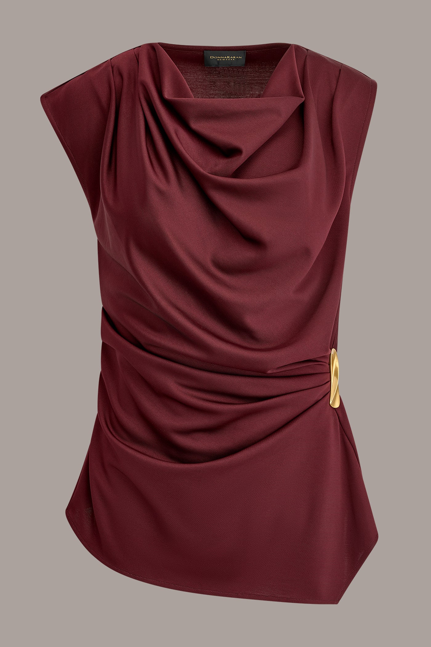 ASYMMETRIC MIXED MEDIA BLOUSE VIEW 9