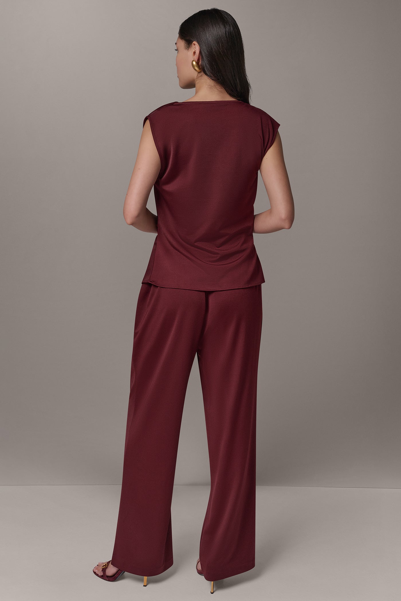 ASYMMETRIC MIXED MEDIA BLOUSE VIEW 7