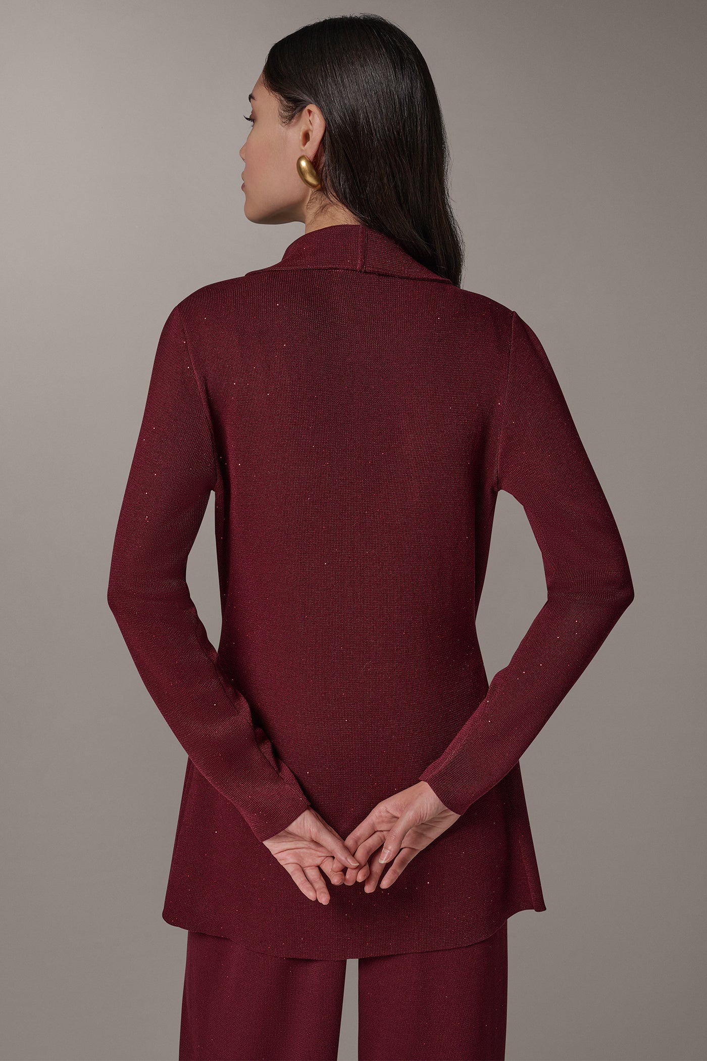 SEQUIN WRAP SWEATER JACKET VIEW 3 | New Arrivals