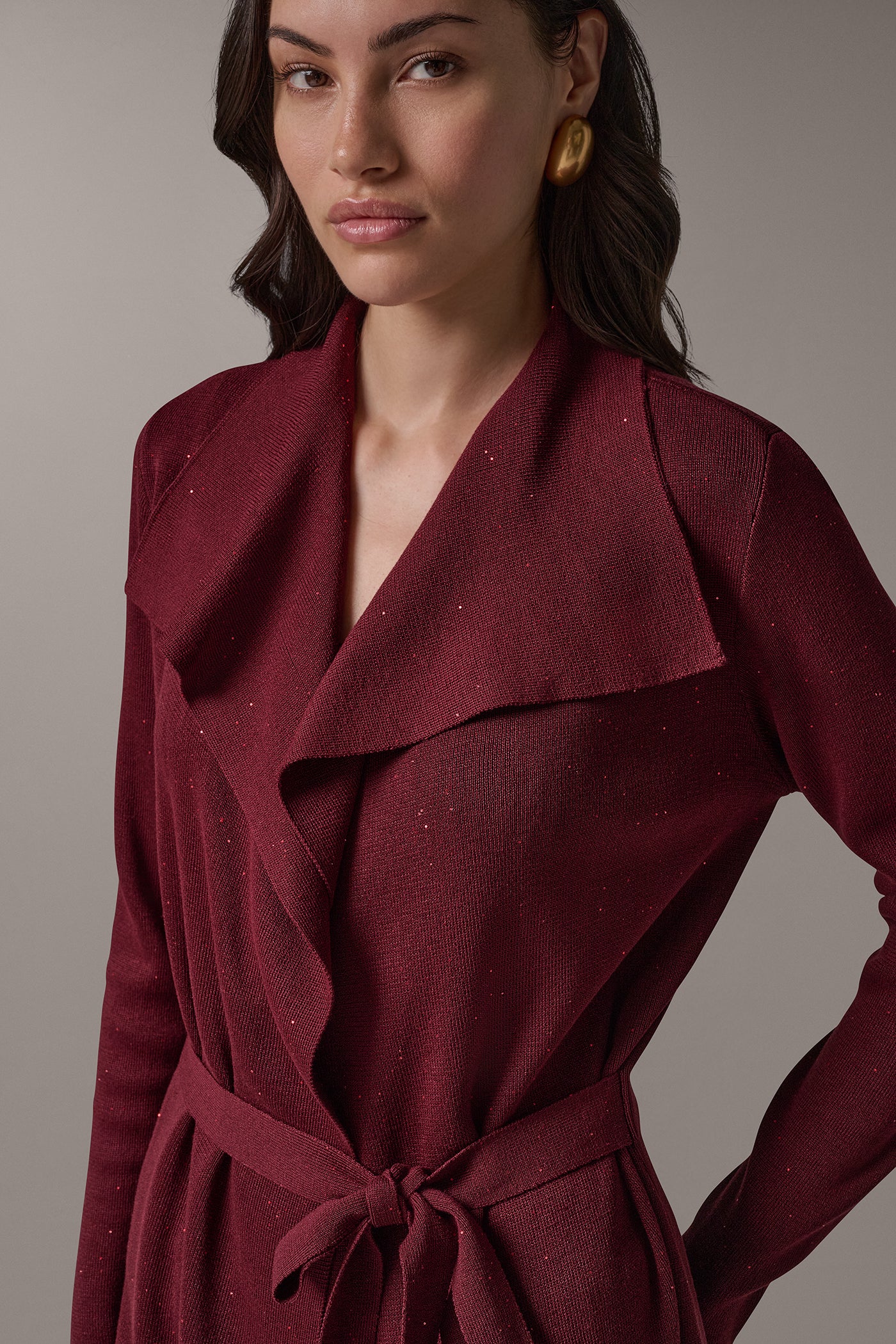 SEQUIN WRAP SWEATER JACKET VIEW 4 | New Arrivals