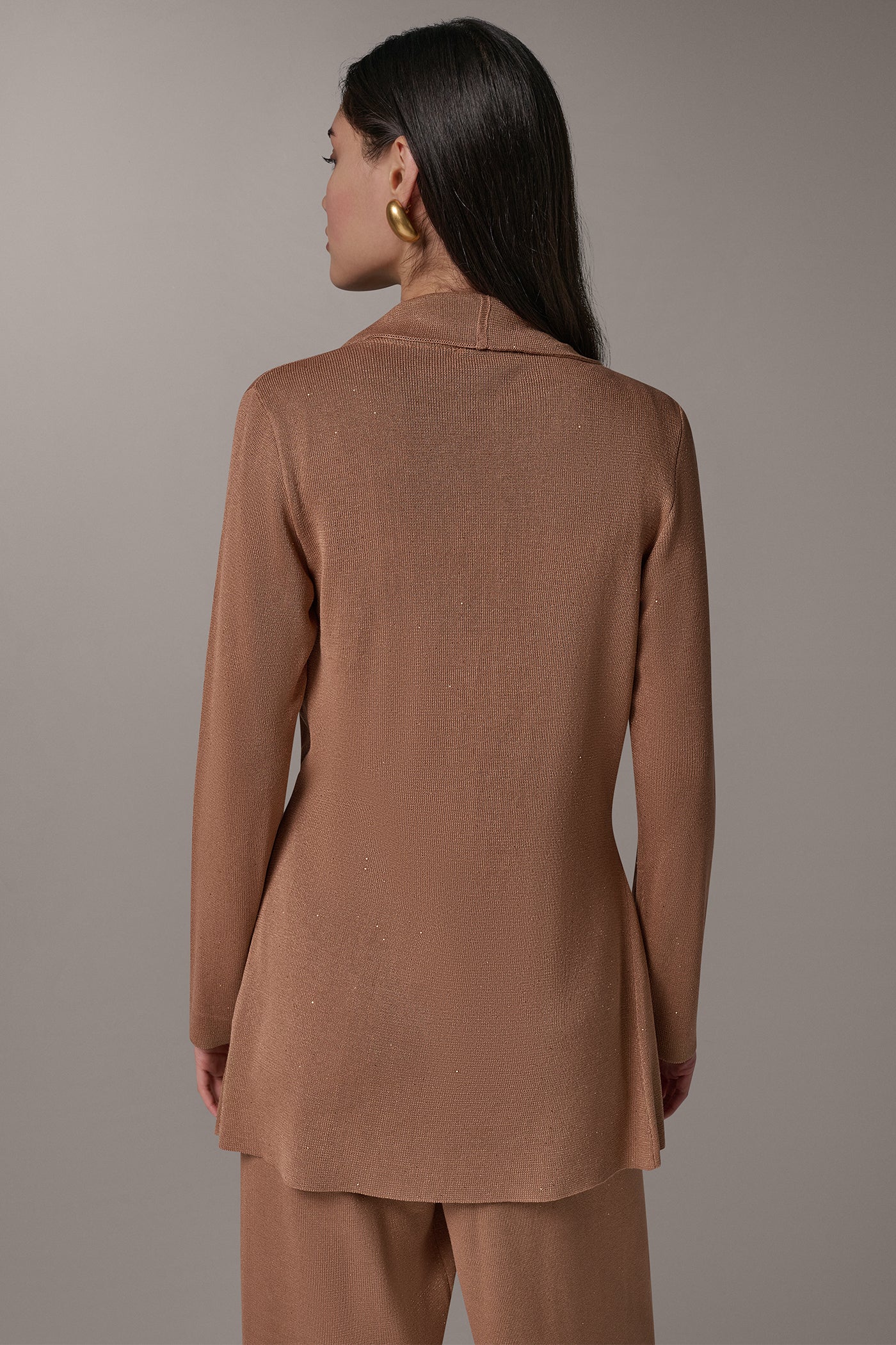 SEQUIN WRAP SWEATER JACKET VIEW 3