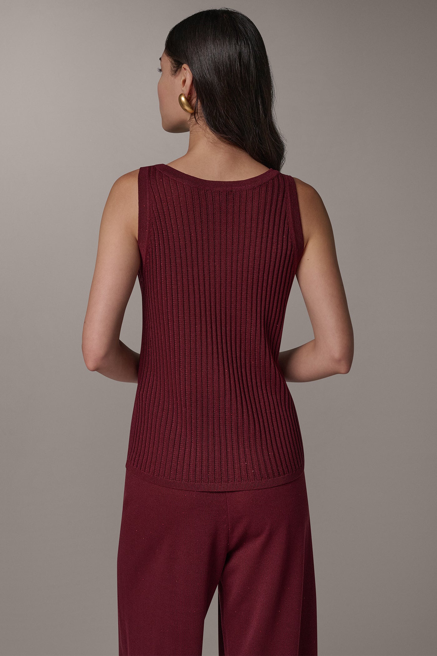 SEQUIN RIB SWEATER TANK VIEW 2