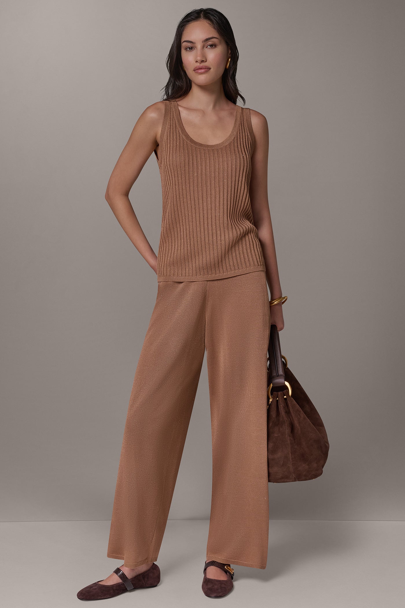 SEQUIN RIB SWEATER TANK VIEW 6