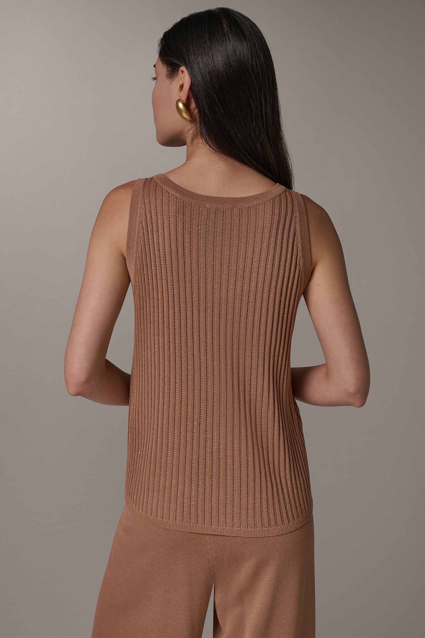 SEQUIN RIB SWEATER TANK VIEW 3