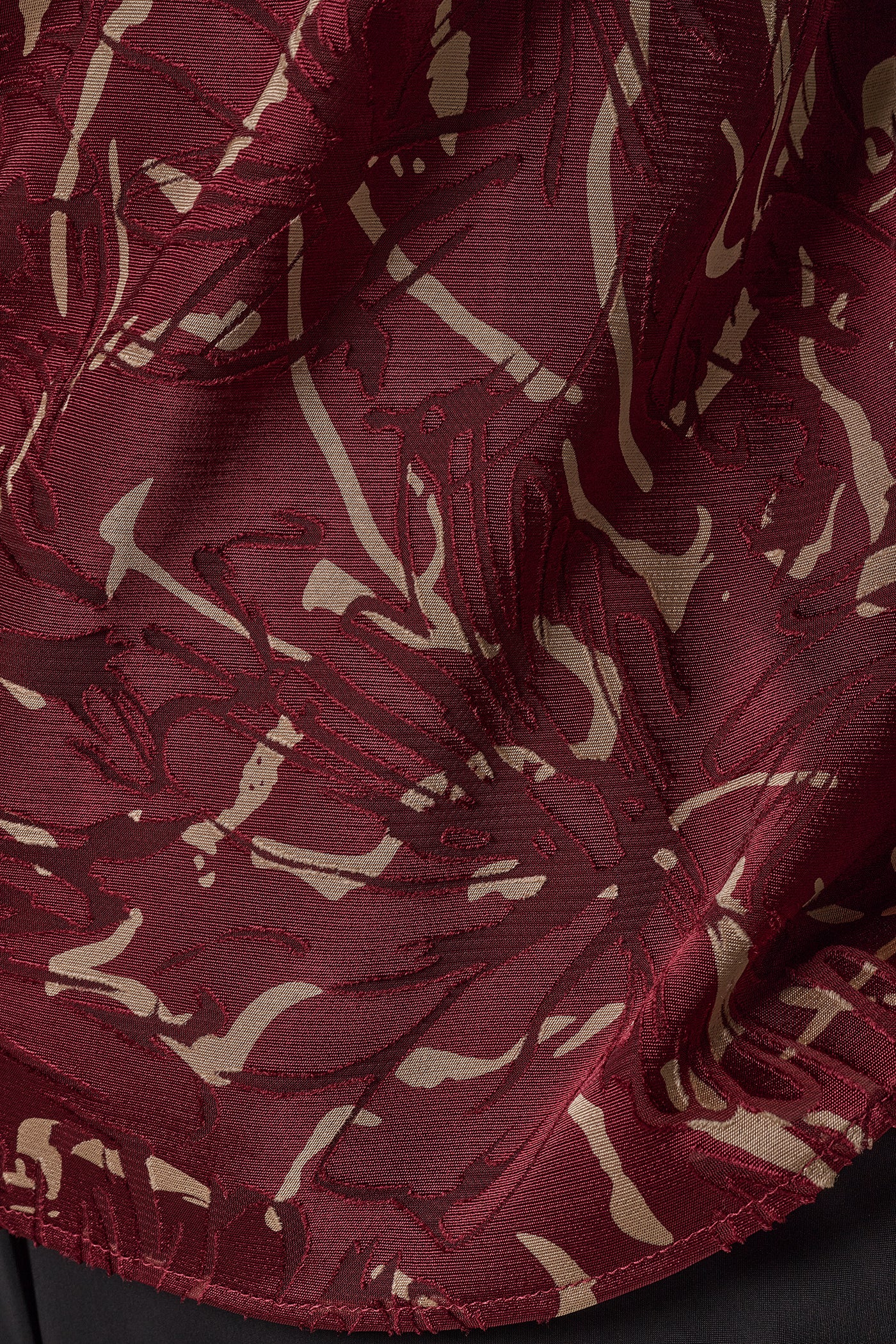 PRINTED BURNOUT COWL NECK TOP VIEW 5